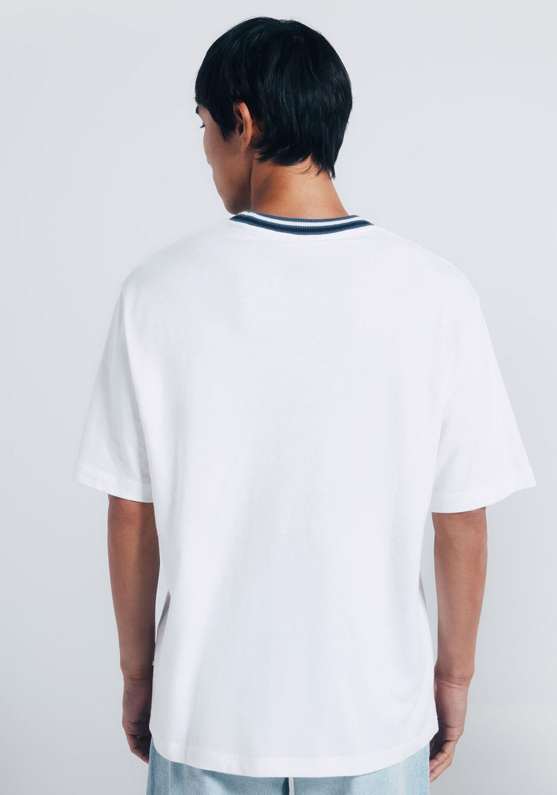 Piqué Tipping T-Shirt - White