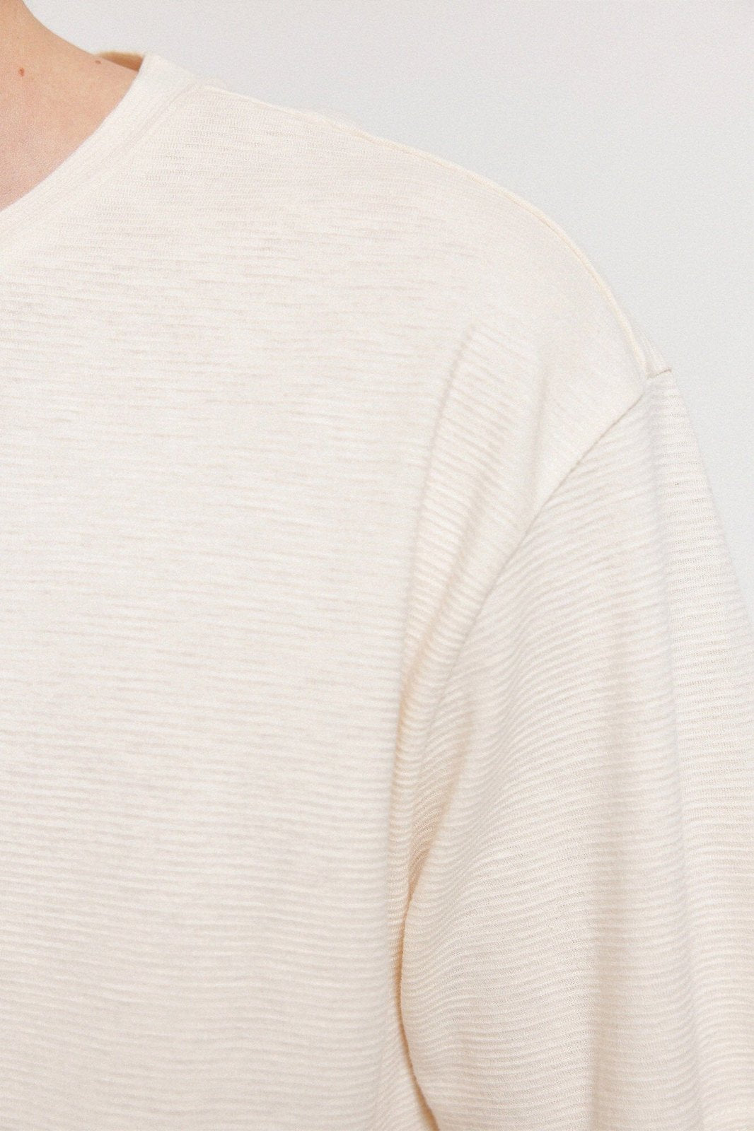 Short Sleeve Textured T-Shirt - White