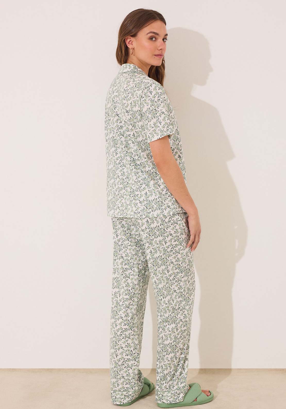 Short Sleeves Masculine Pyjama - White