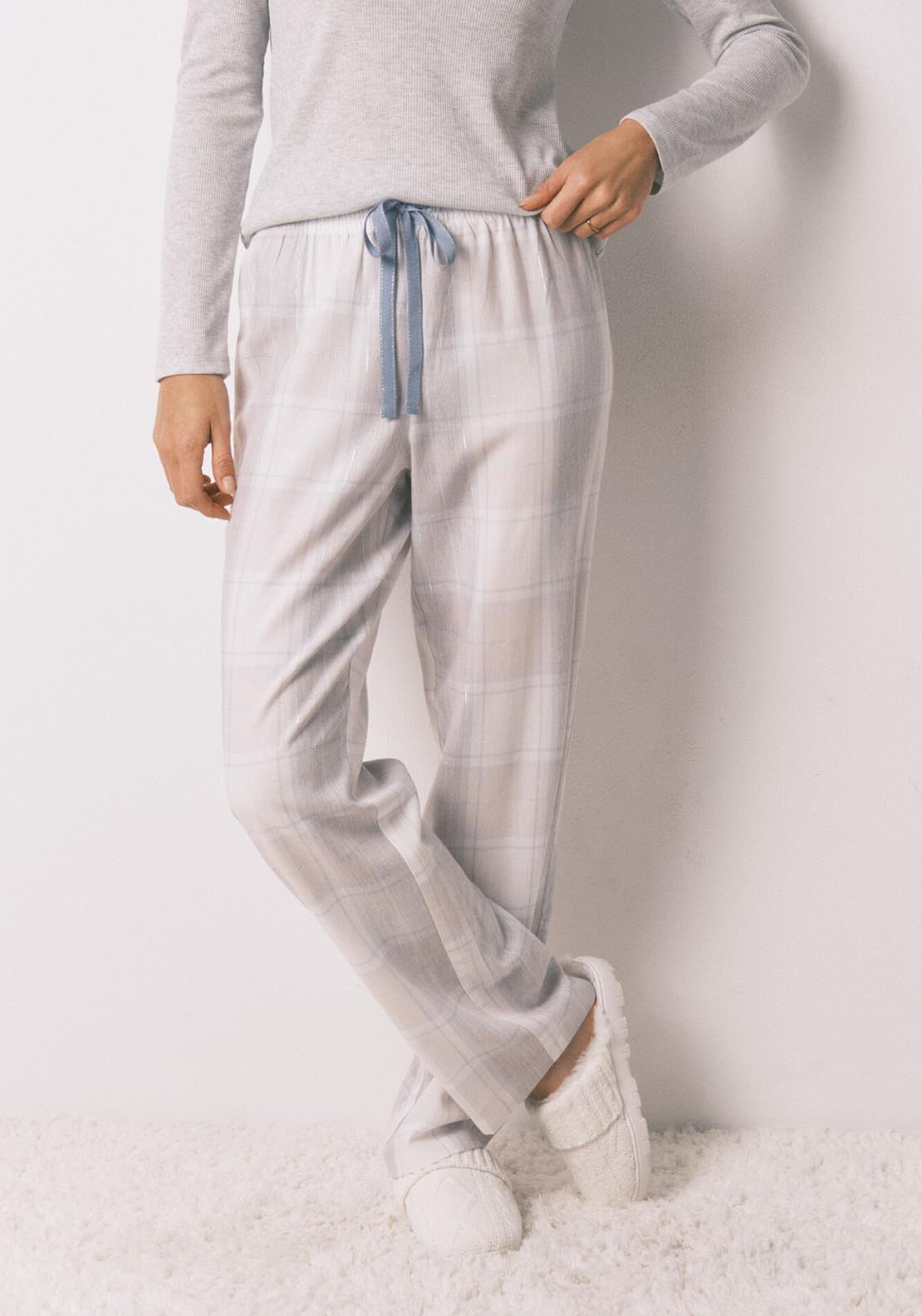 Womensecret Long Sleeves Long Pant Pyjama - Grey 5 Shaws Department Stores