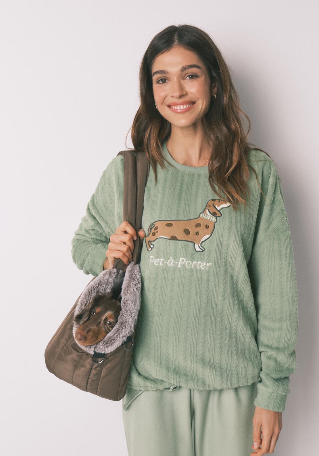 Fleece Long Pyjamas - Green