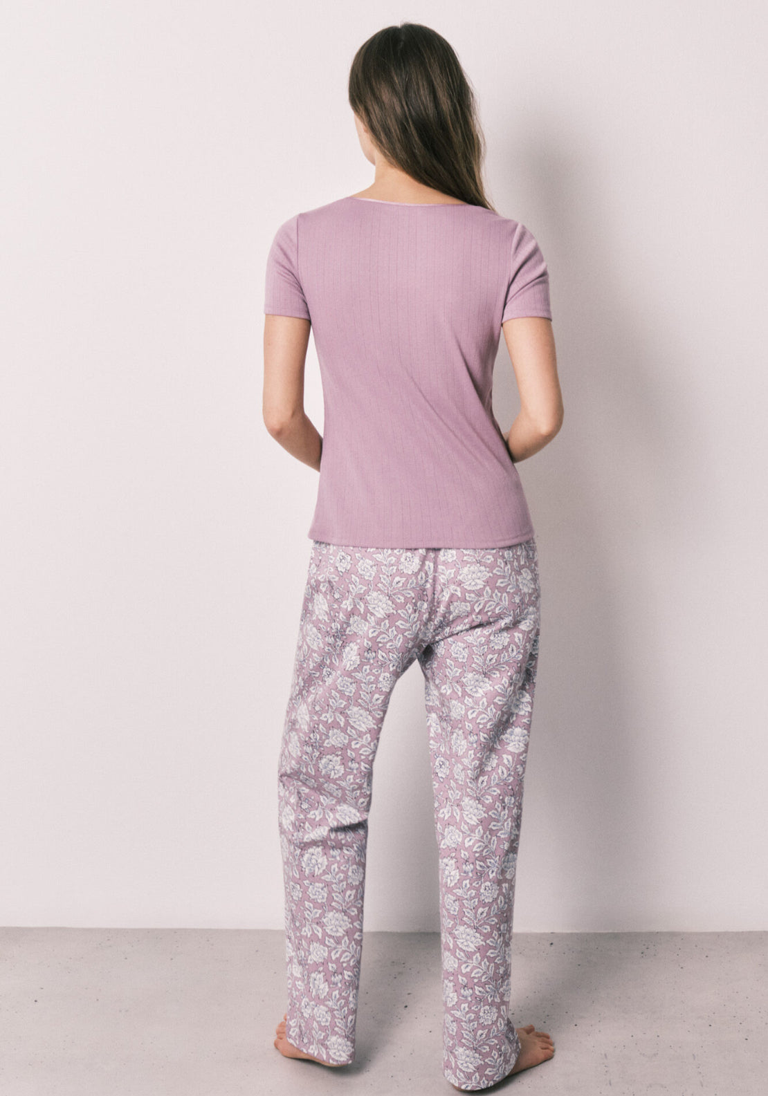 Floral Print Pyjamas - Pink