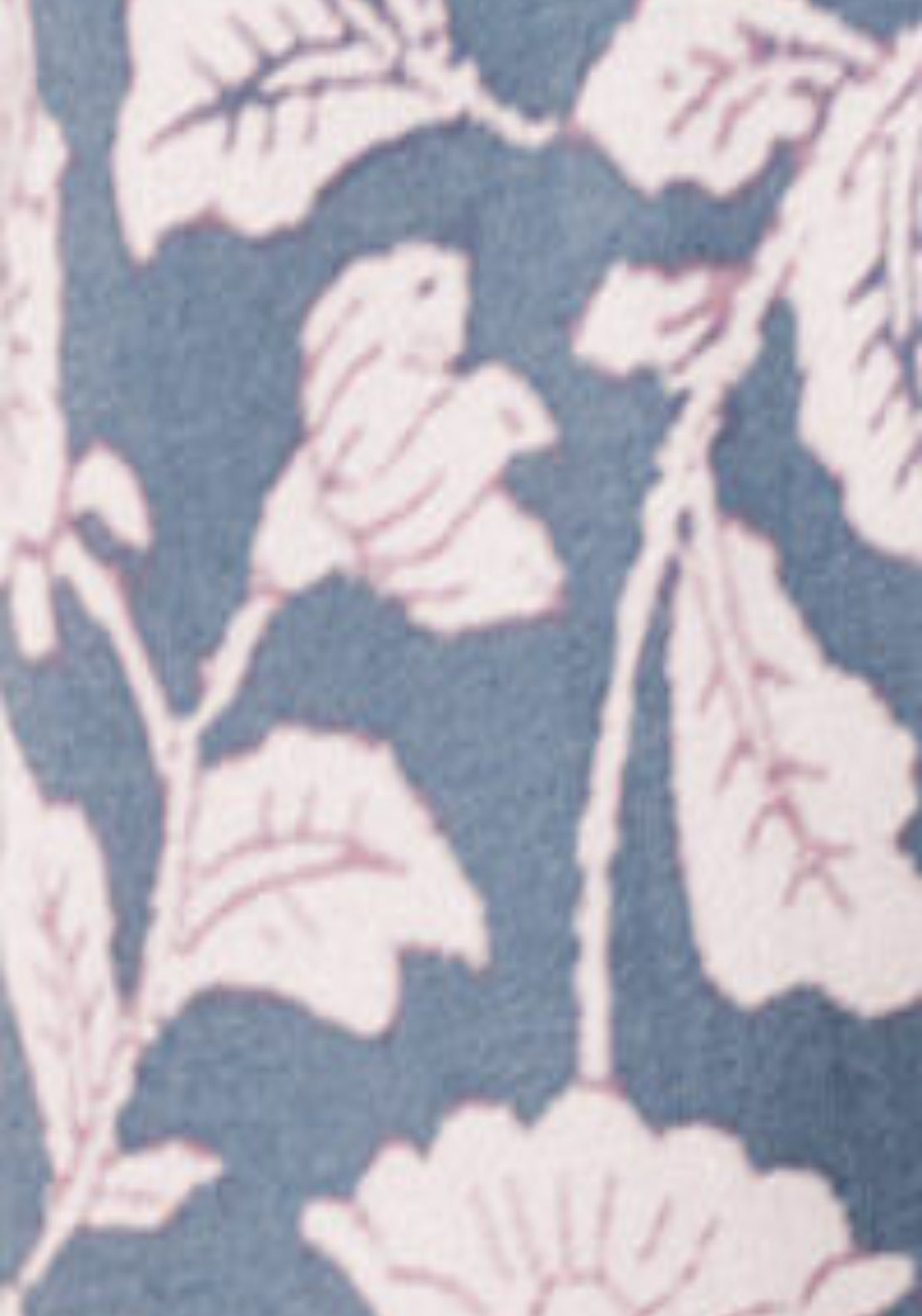 100% Viscose Floral Print Classic Pyjamas - Blue