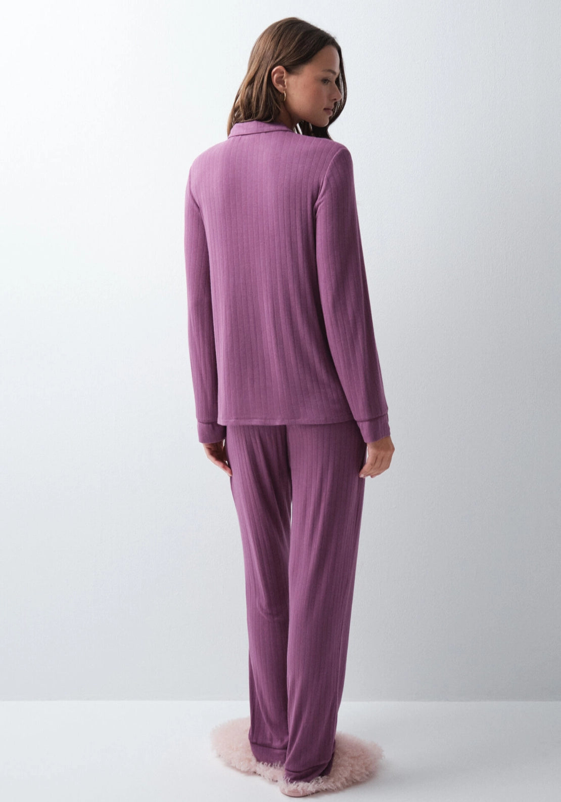 Classic Long Pyjama Set - Purple