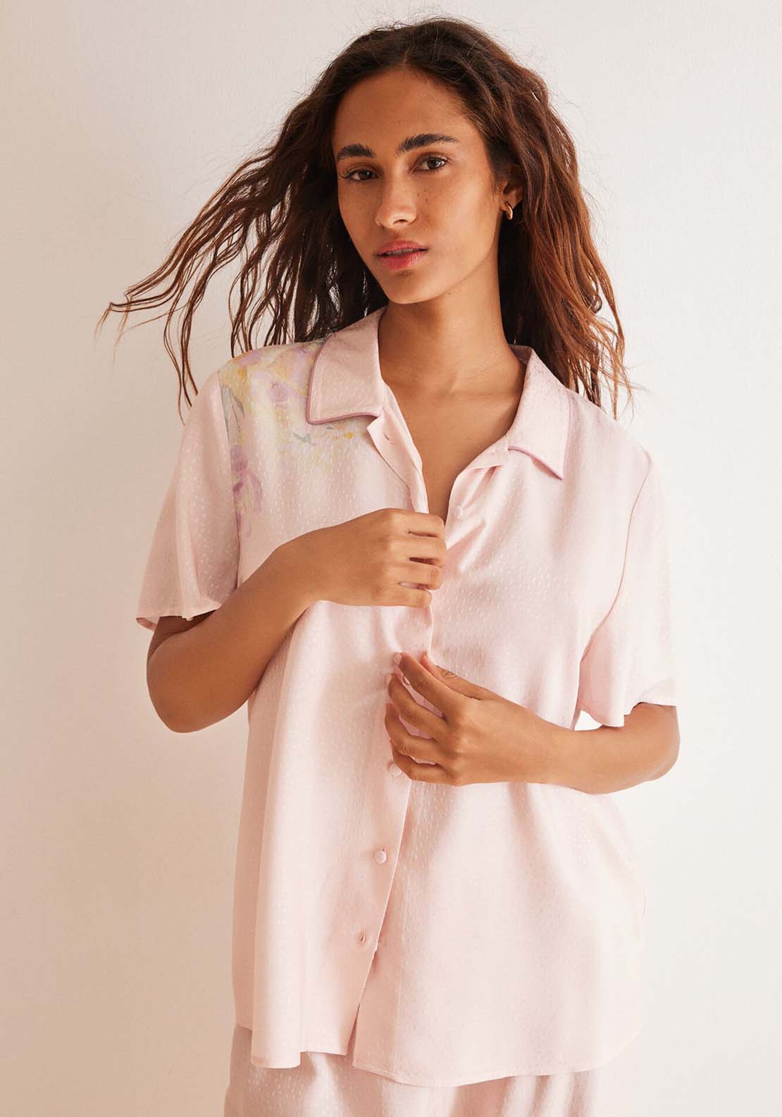 Womens Secret Classic floral viscose pyjamas - Pink 3 Shaws Department Stores