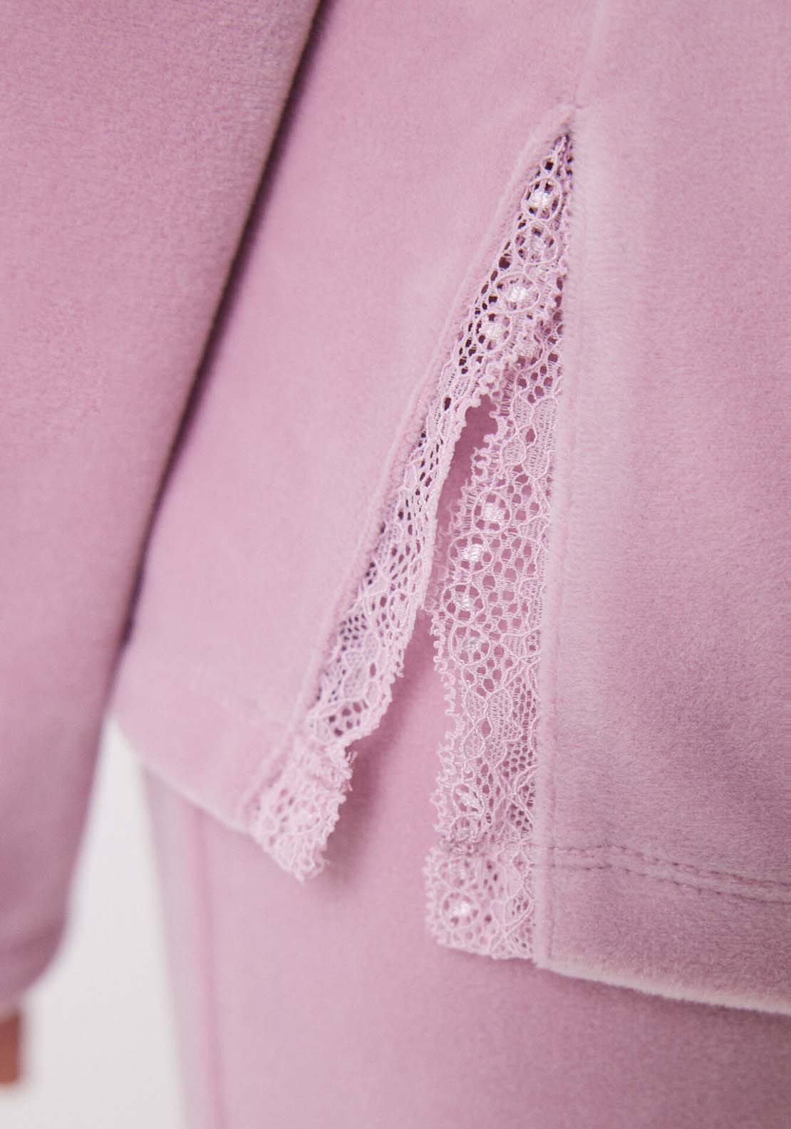 Womens Secret Long pink soft touch velvet pajamas - Pink 5 Shaws Department Stores