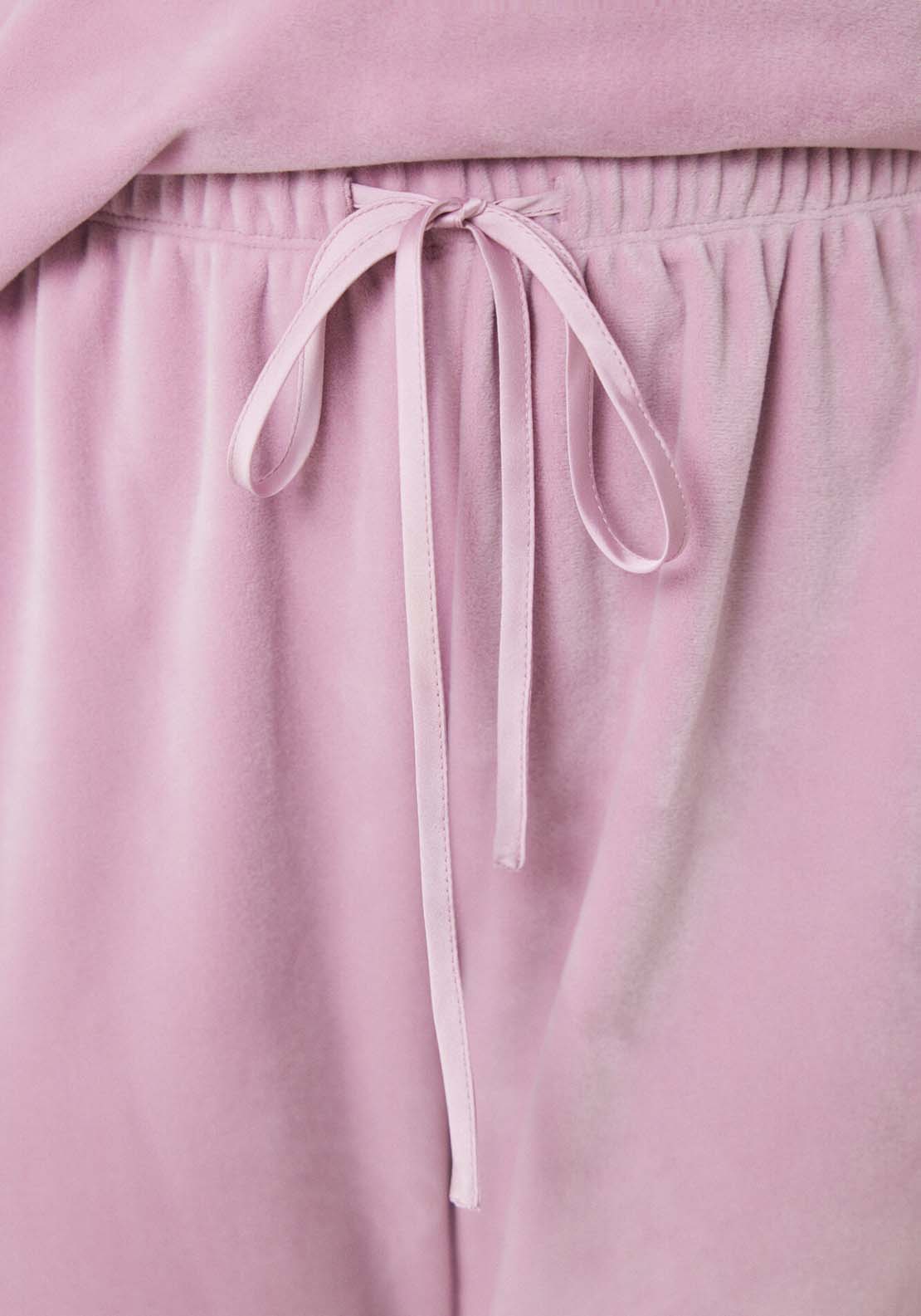 Womens Secret Long pink soft touch velvet pajamas - Pink 6 Shaws Department Stores
