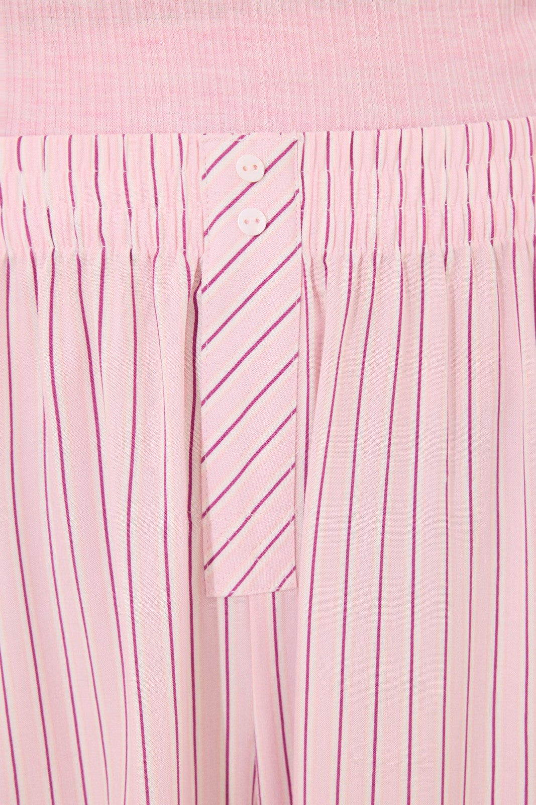 Womensecret Long striped striped viscose ribbed long pyjamas - Pink 4 Shaws Department Stores