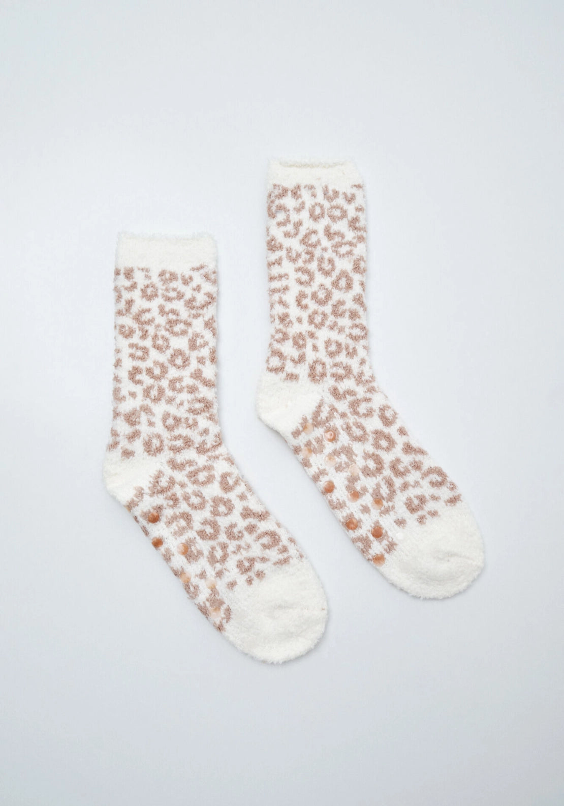 Animal Print Long Socks - Grey