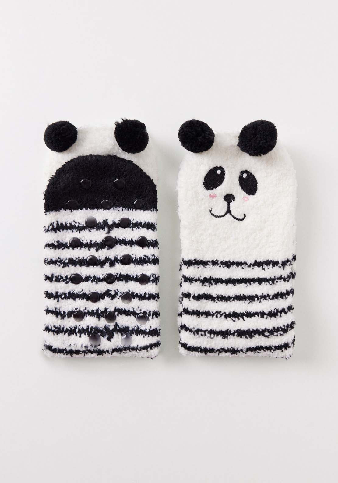 Womens Secret Panda bear fluffy socks - White 2 Shaws Department Stores