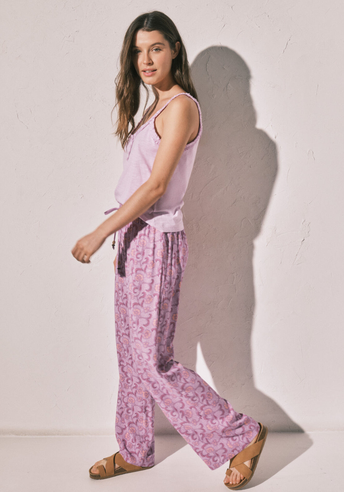 All Over Print Trousers - Pink