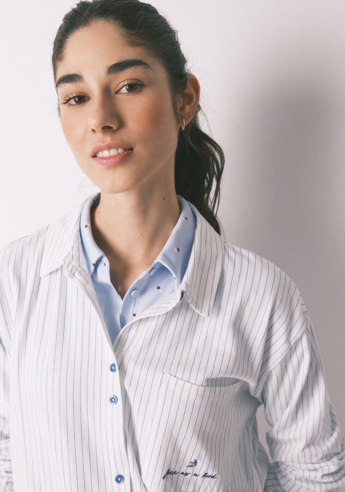 100% Cotton Classic Long Striped Pyjamas - White