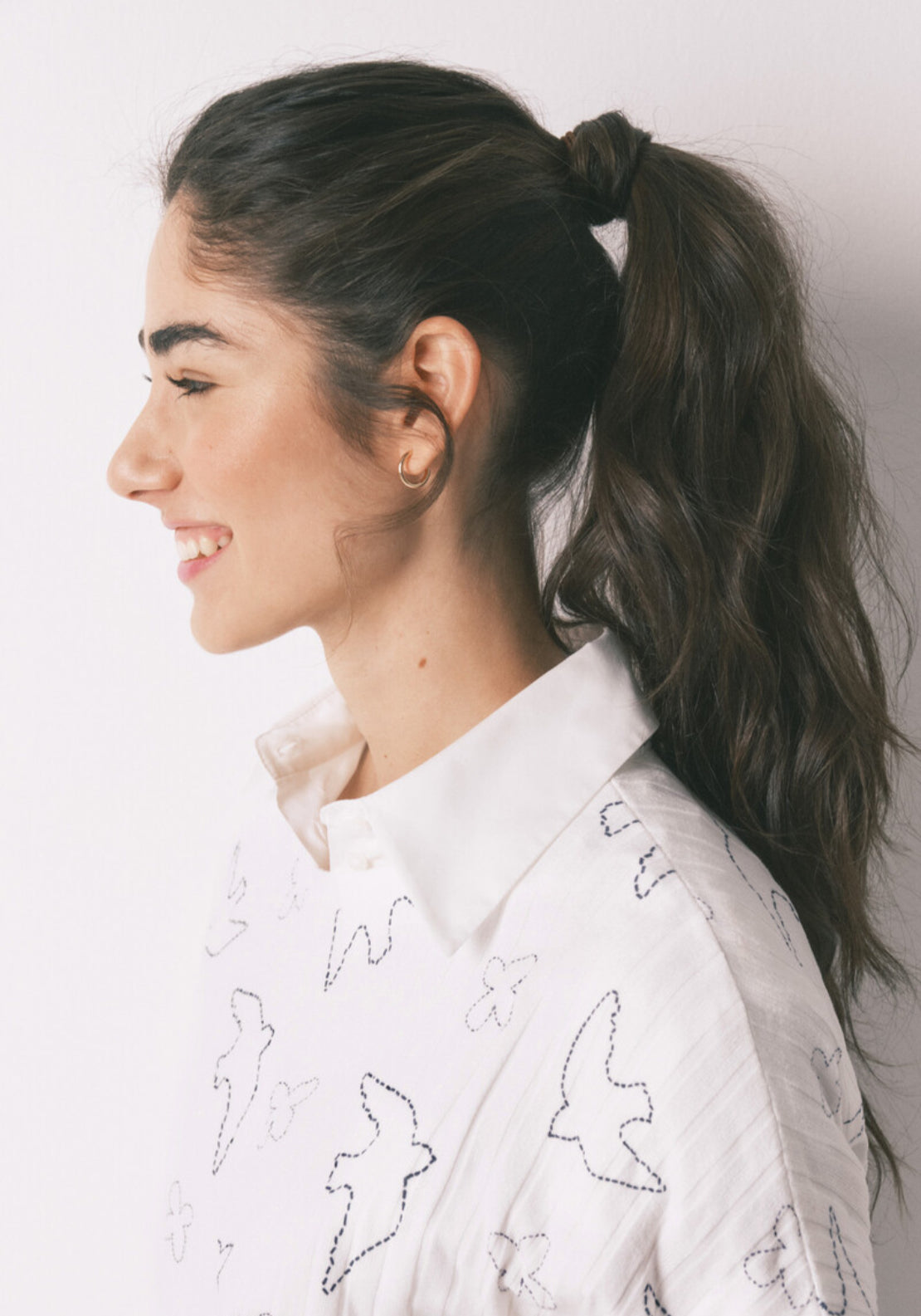 Womensecret Ribbed Sued Bird Print Long Pyjamas - White 3 Shaws Department Stores