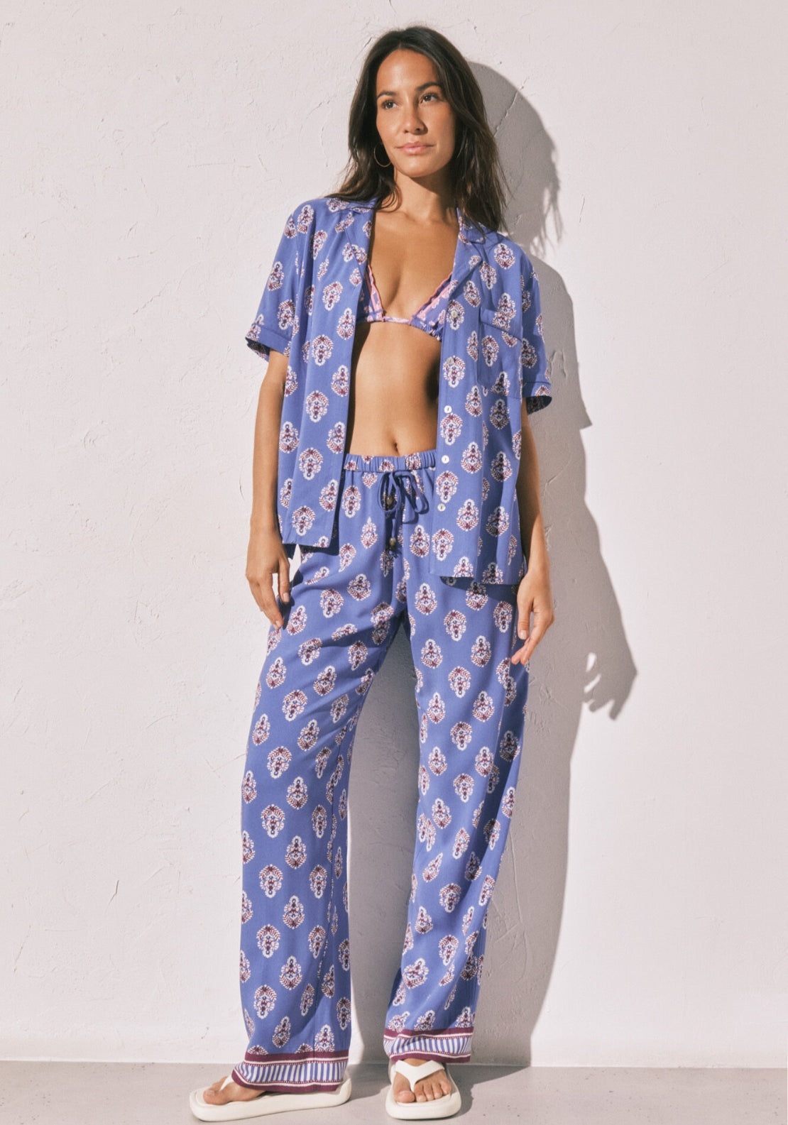 Printed Classic Long Pyjamas - Blue