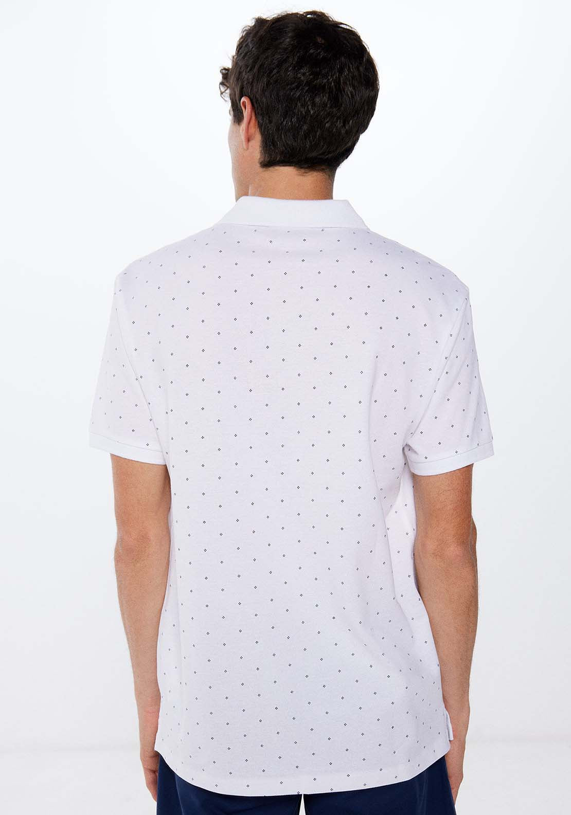 Springfield Short Sleeve Slim Polo - White 3 Shaws Department Stores