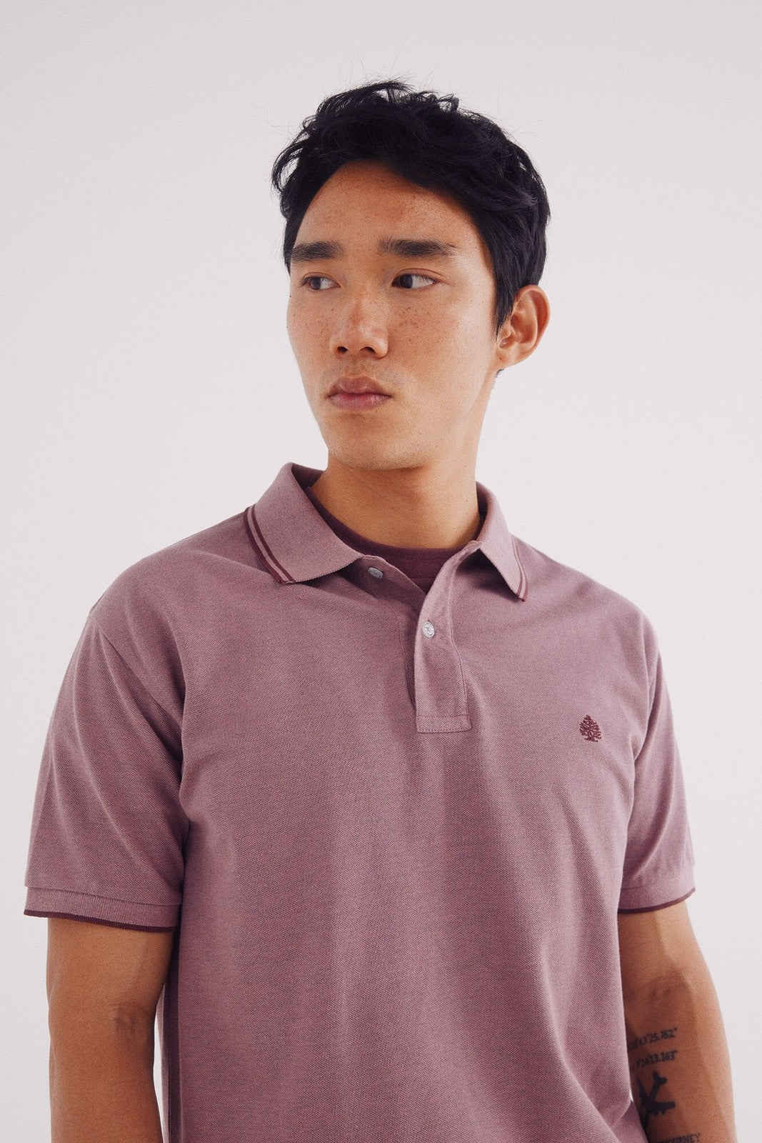 Springfield Regular fit contrast details piqué polo shirt - Orange 3 Shaws Department Stores