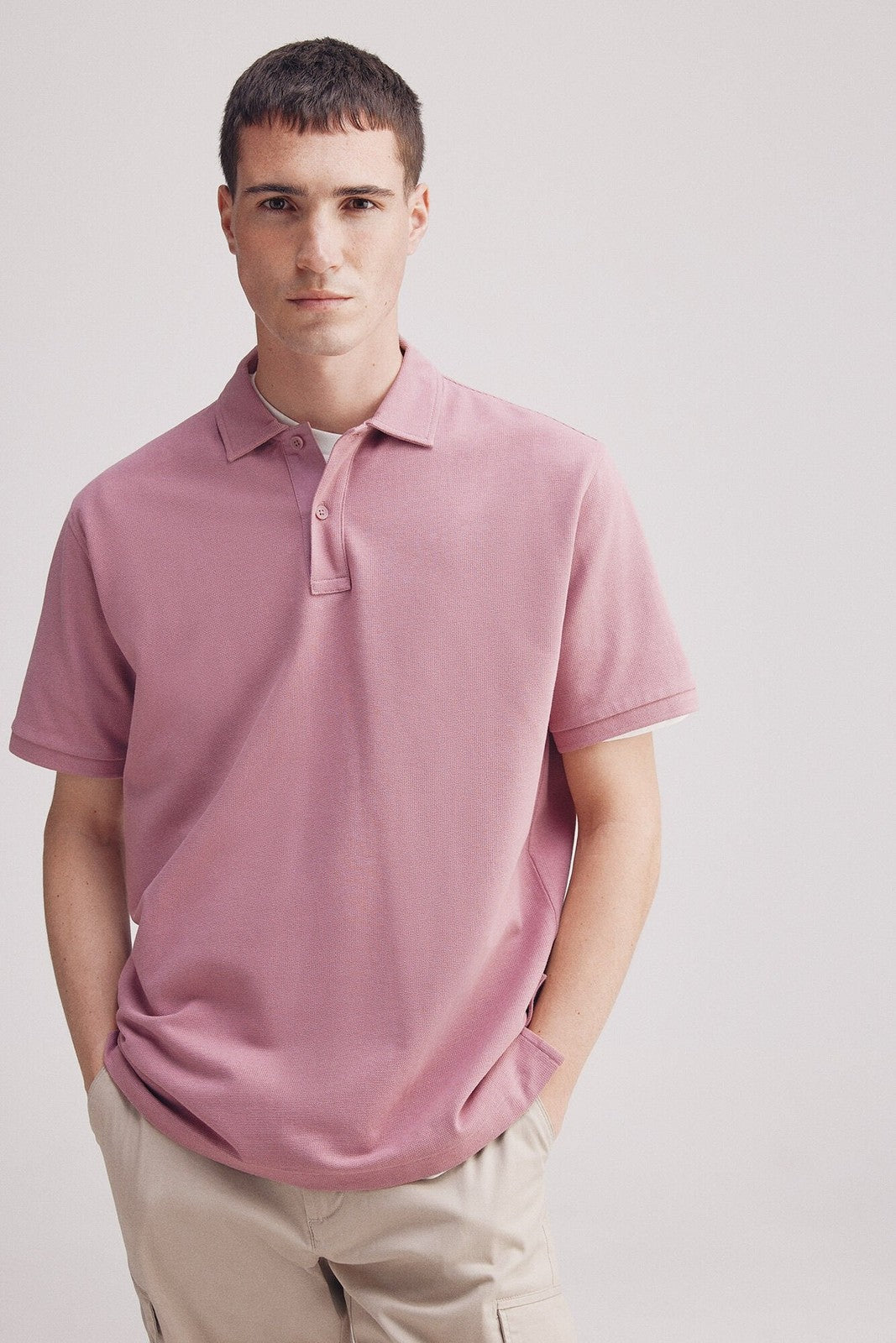 Springfield regular fit structured polo - Orange 4 Shaws Department Stores