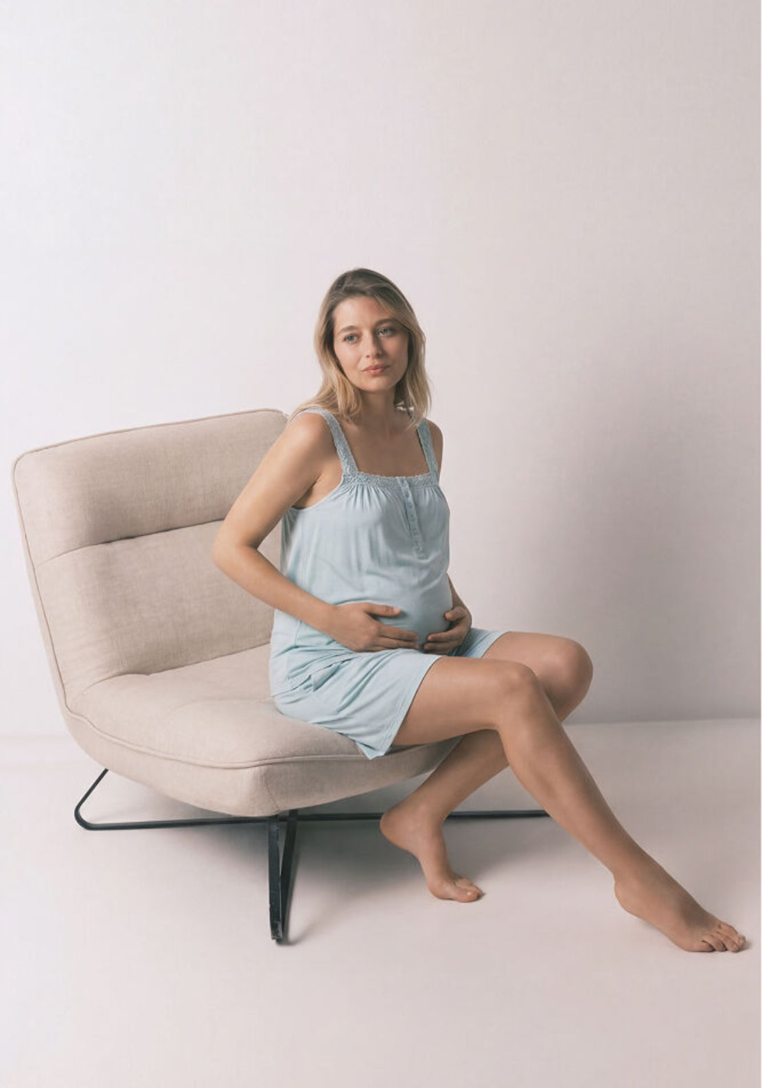 Cotton Short Pyjamas Maternity - Green