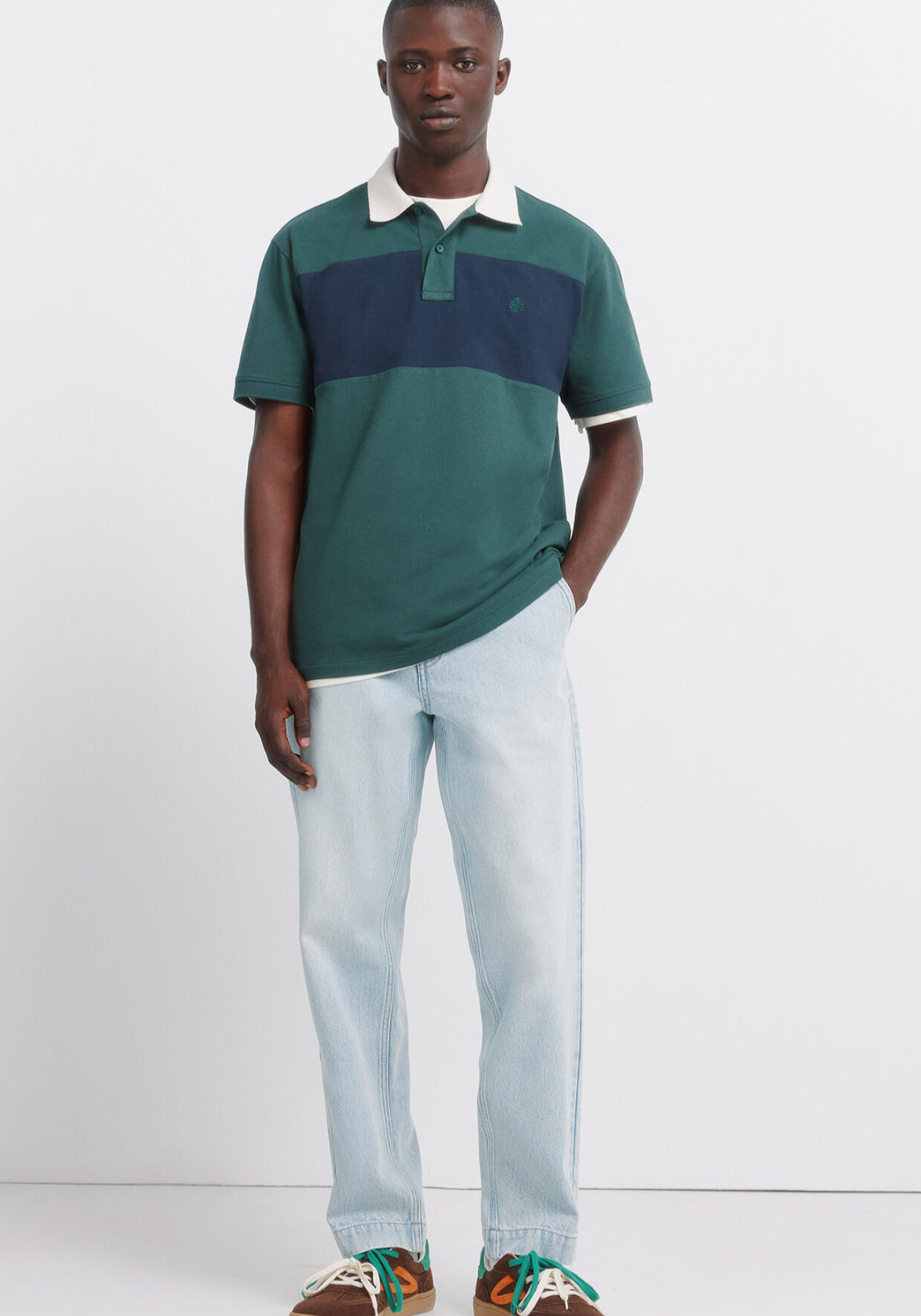 Pique Regular Fit Polo - Blue