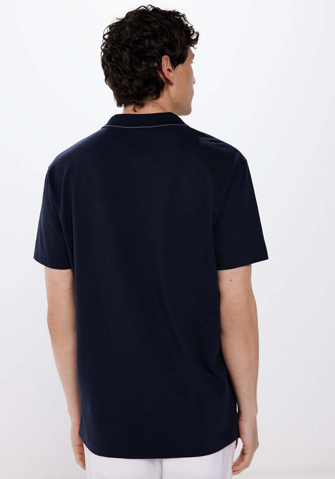 Springfield Knitted Polo - Navy 2 Shaws Department Stores