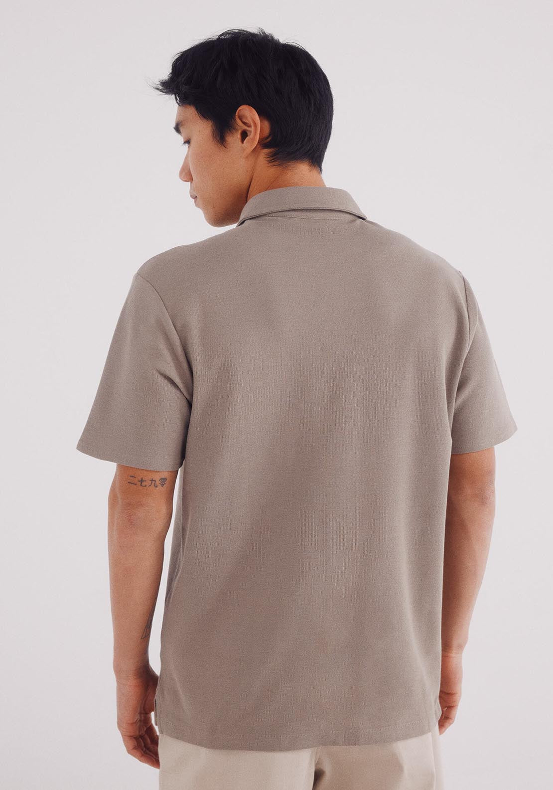 Springfield Polo Piqué Look Slim Fit Dress - Sand 2 Shaws Department Stores