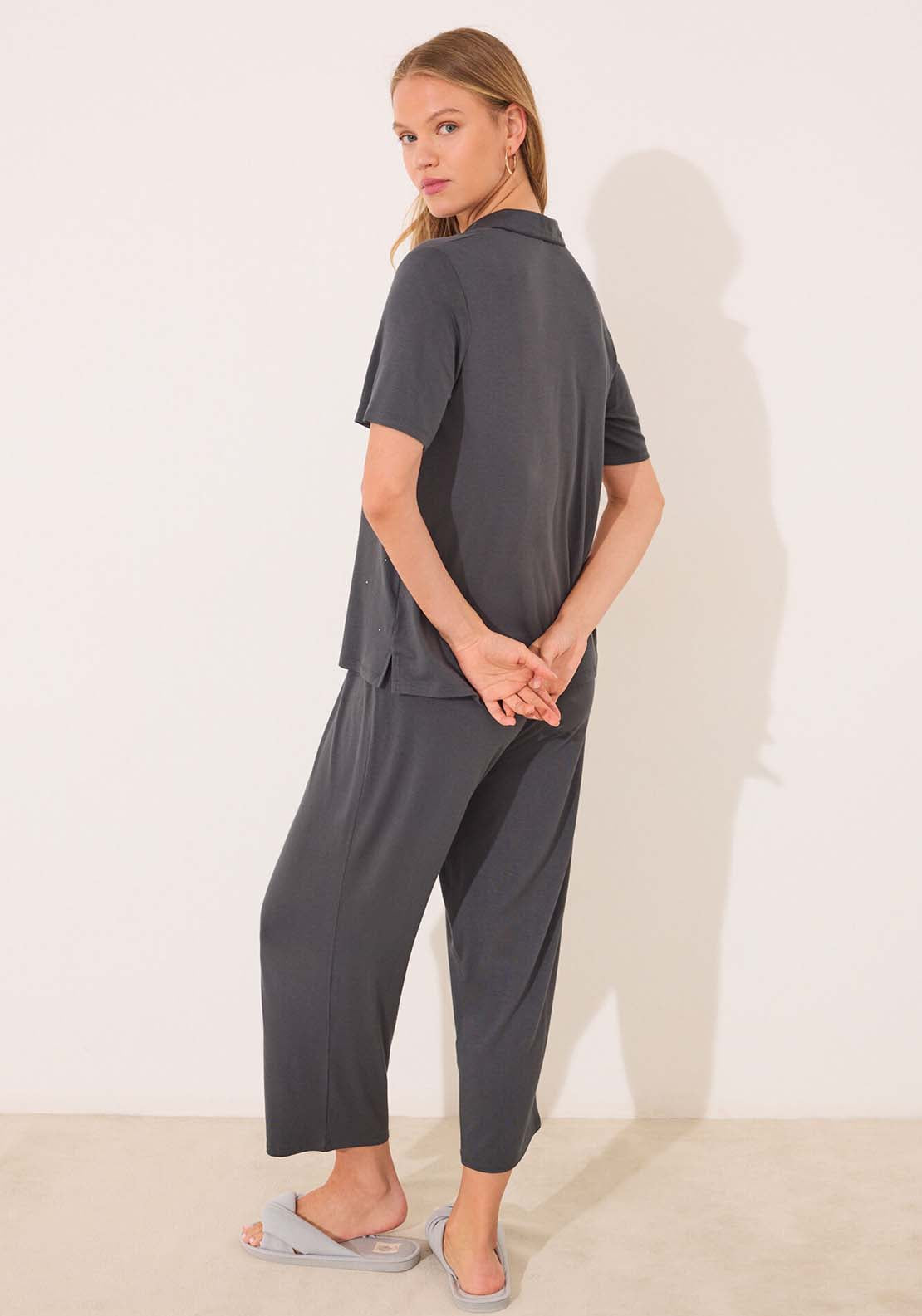 Short Sleeves Masculine Pyjama - Grey