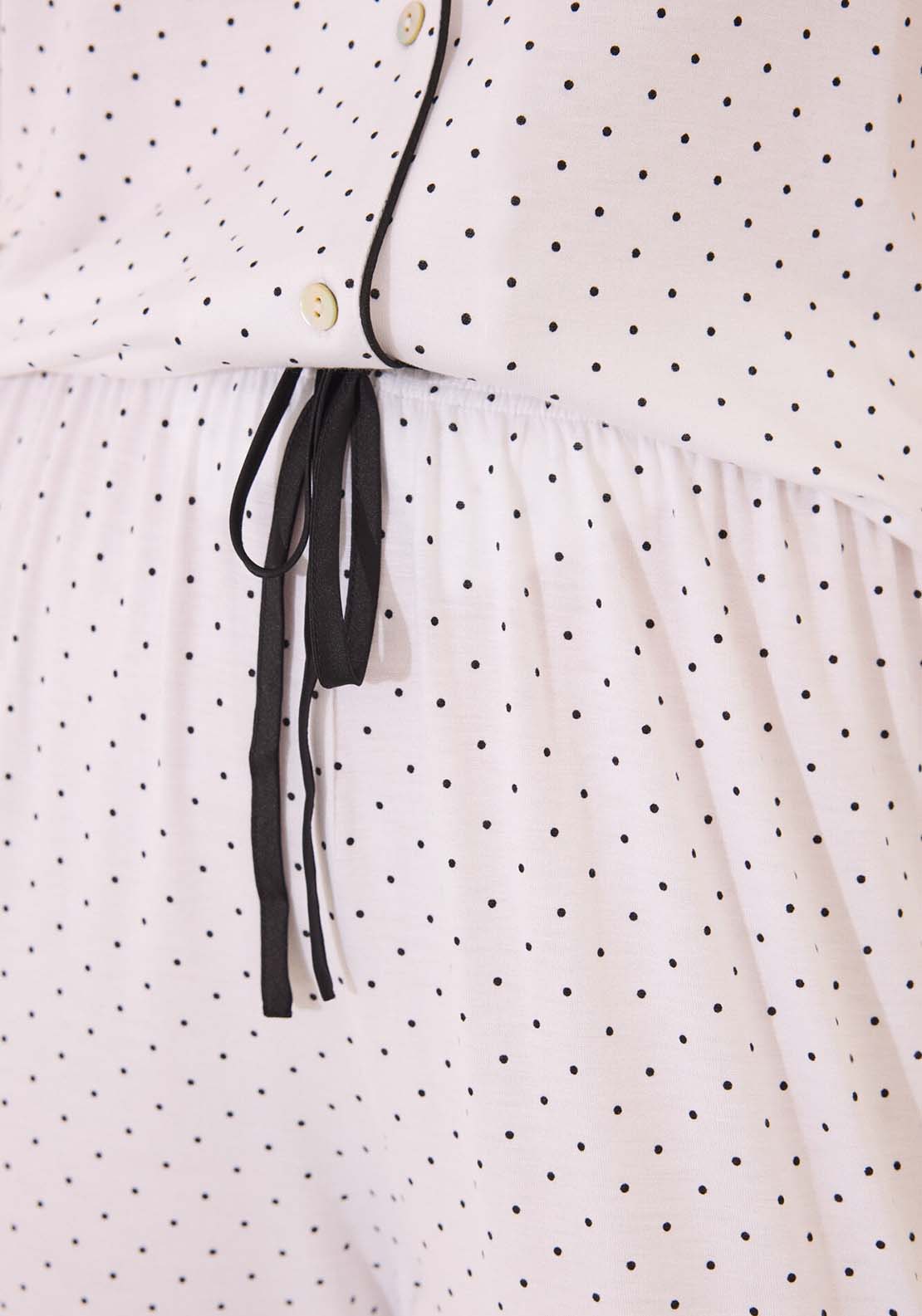 Short Sleeves Masculine Pyjama - White