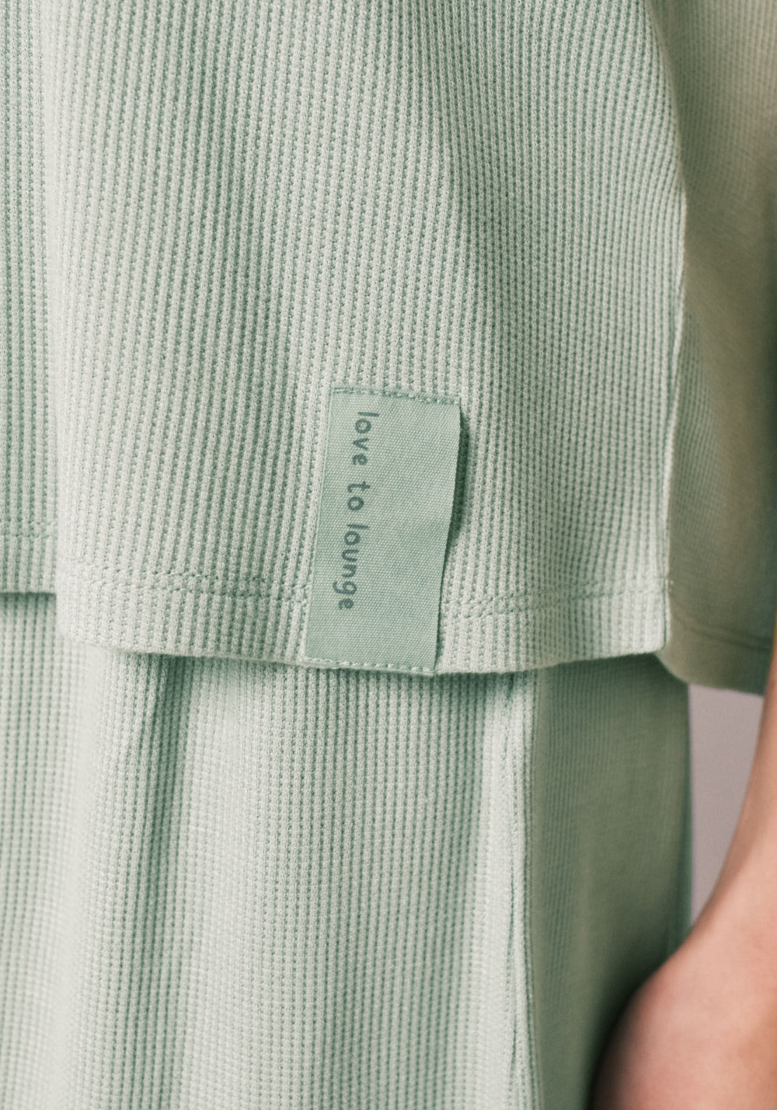 Viscose Waffle Knit Short Pyjamas - Green