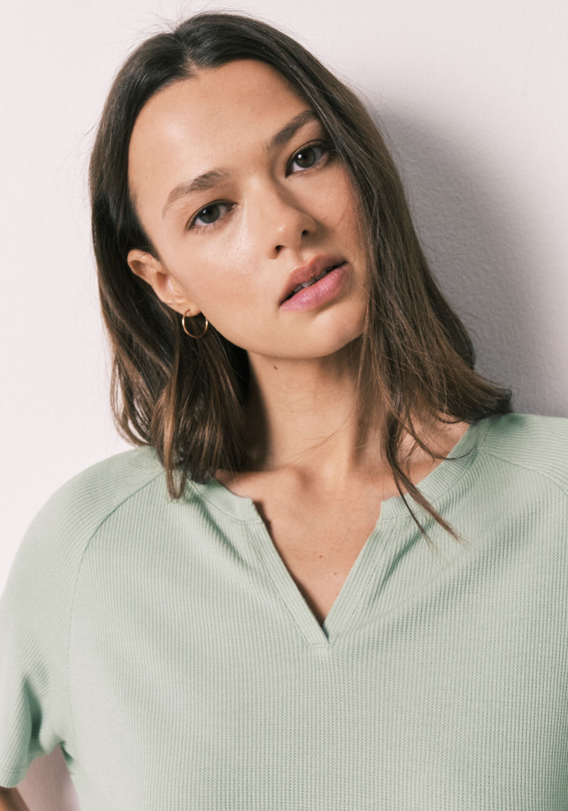 Viscose Waffle Knit Short Pyjamas - Green