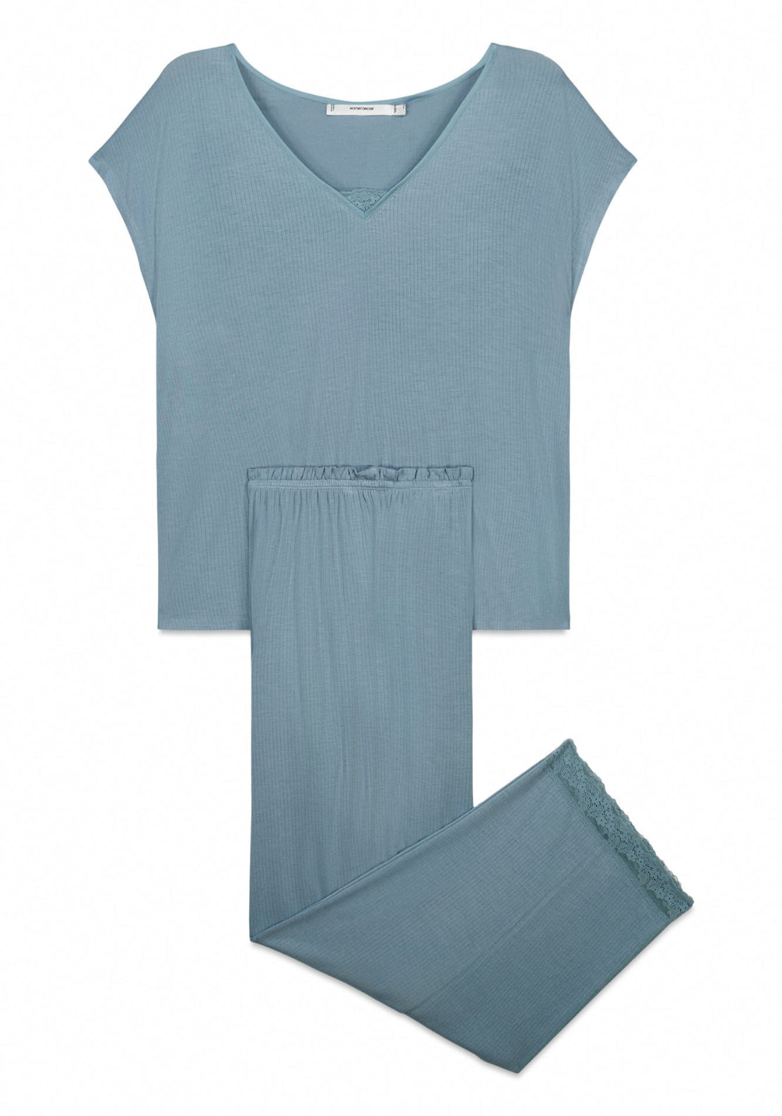 Viscose Soft Touch Capri Pyjamas - Blue