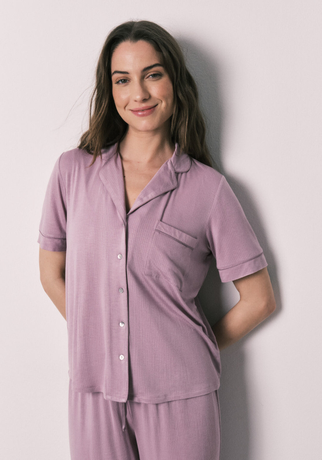 Viscose Soft Touch Classic Capri Pyjamas - Pink
