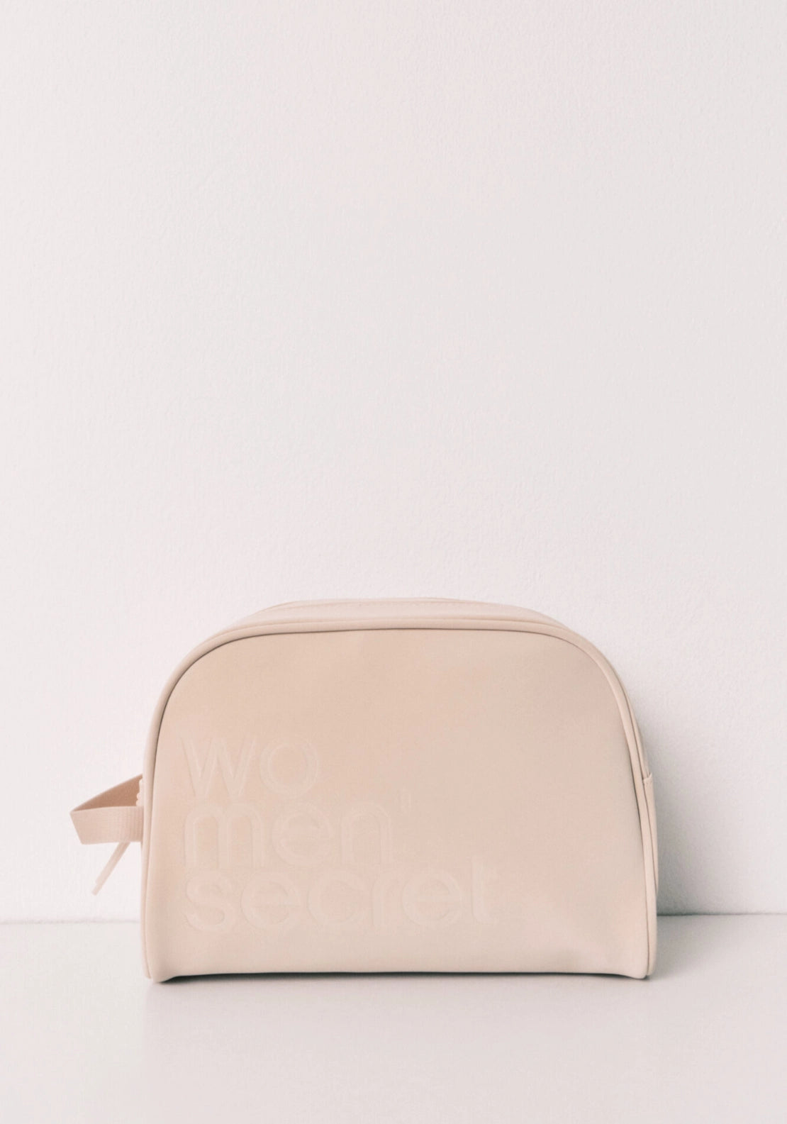 Double Zip Large Vanity Case - Beige