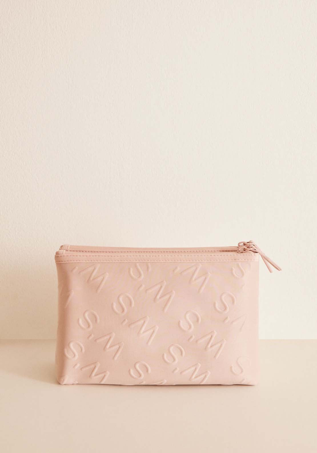 Womens Secret Medium double pink logo toiletry bag - Pink 3 Shaws Department Stores