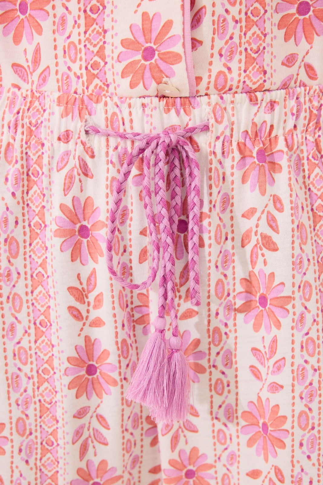 Womensecret Capri classic pyjamas 100% cotton flowers - Pink 4 Shaws Department Stores