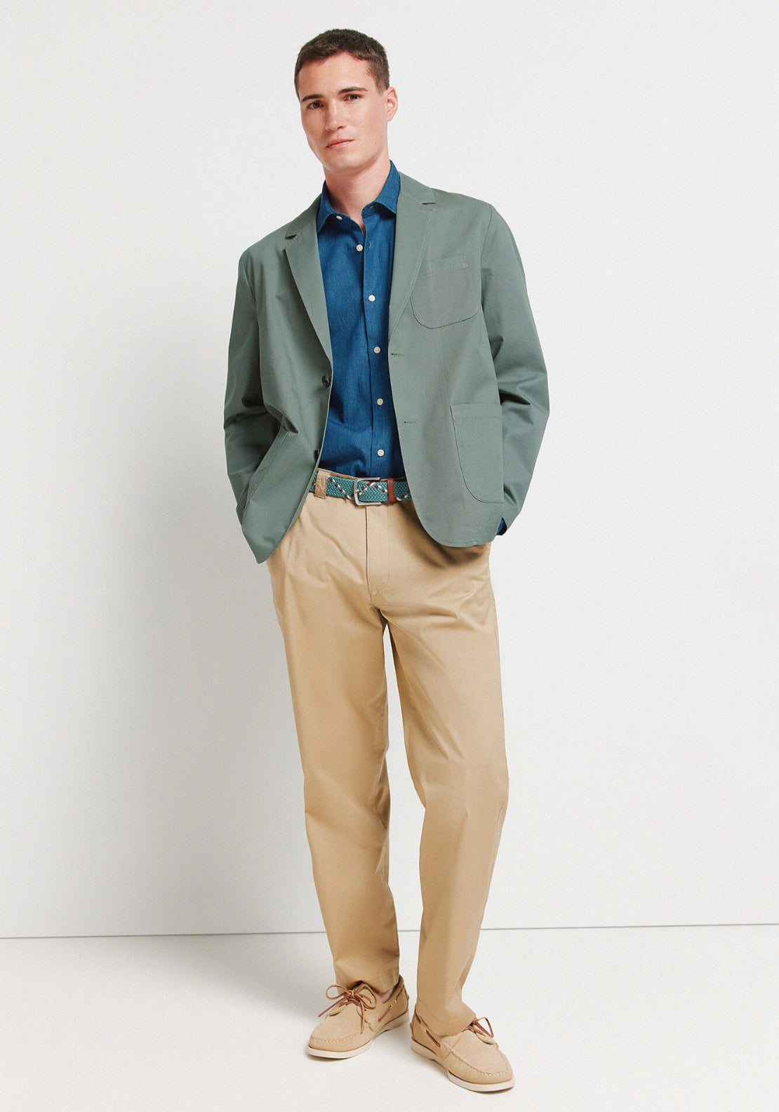 100% Cotton Blazer - Green