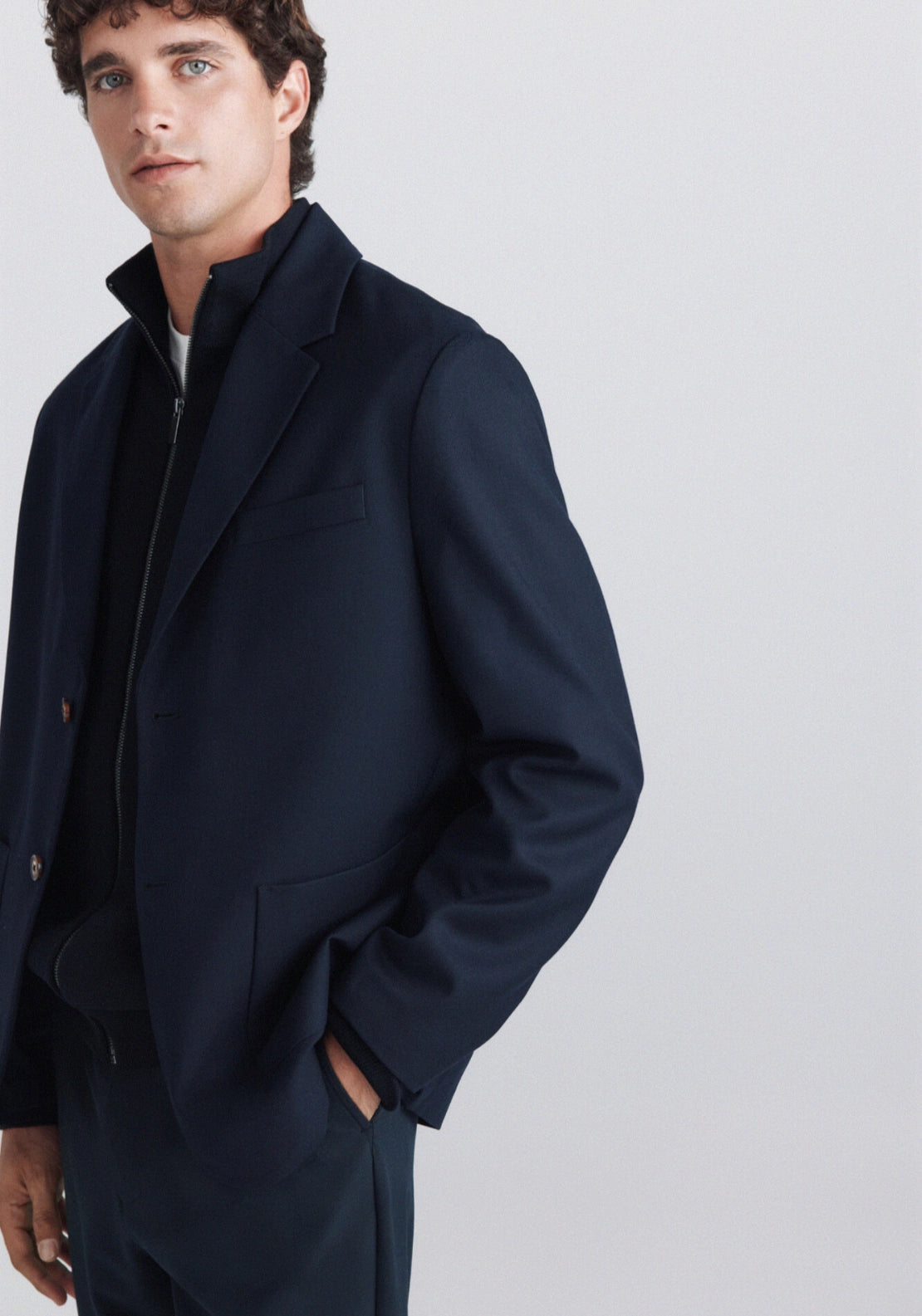 Relaxed Fit Blazer - Blue