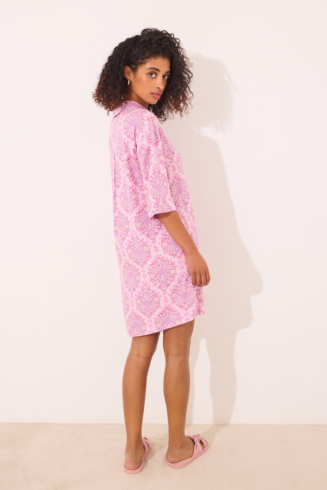 Womensecret Viscose camisole with allover boho print - Pink 5 Shaws Department Stores
