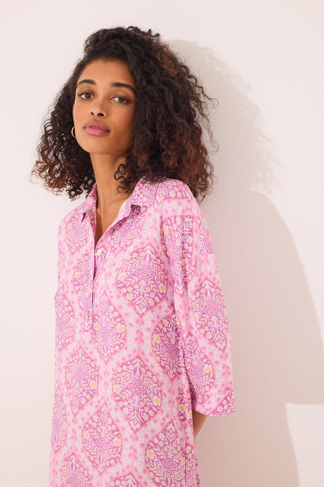 Womensecret Viscose camisole with allover boho print - Pink 2 Shaws Department Stores