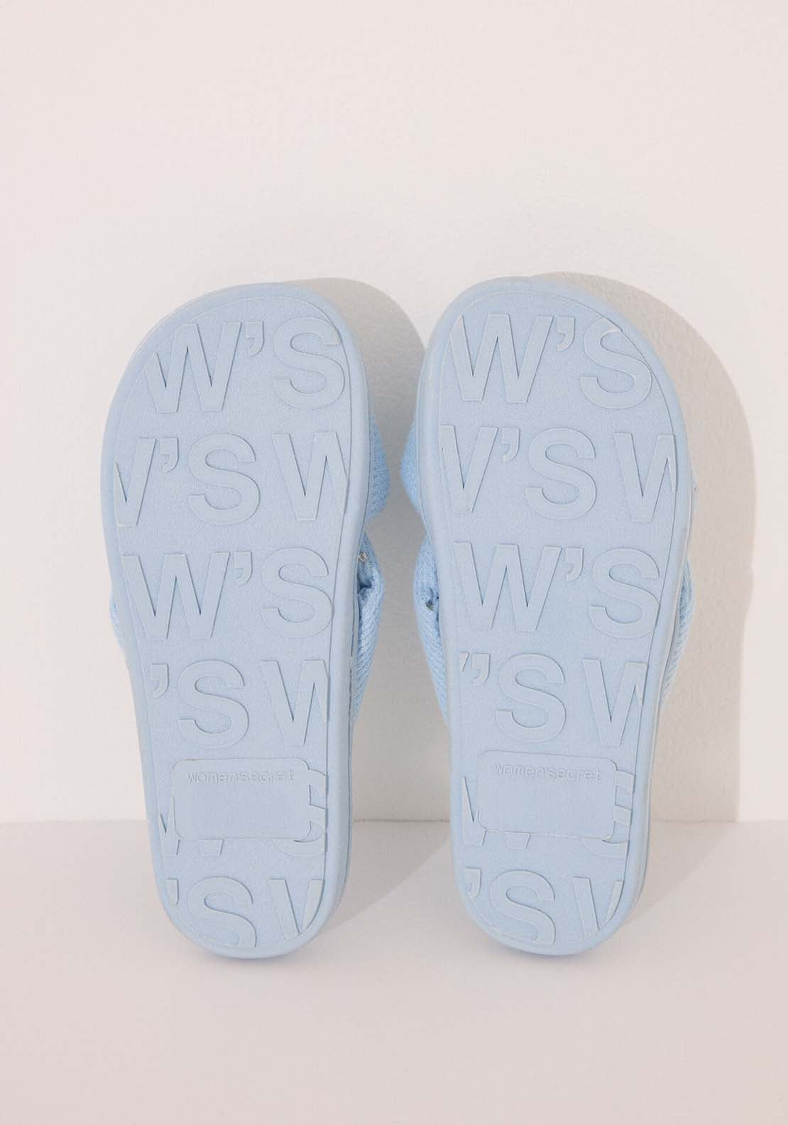 Open Shower Slippers - Blue