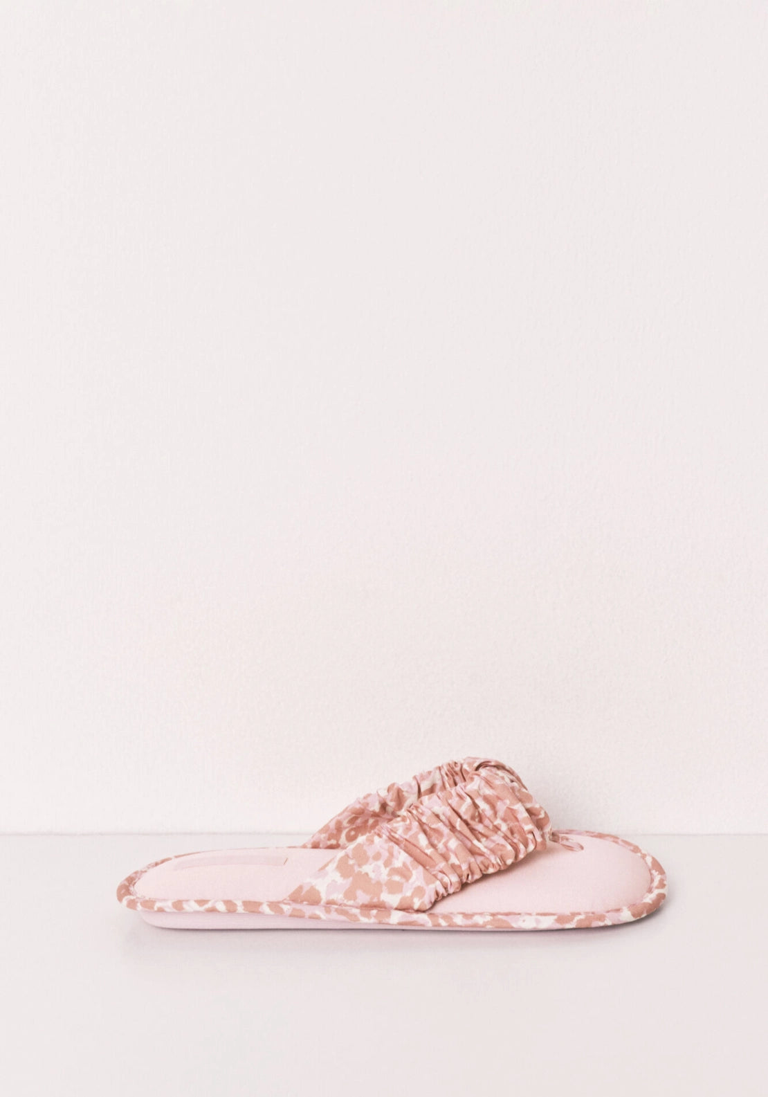 Animal Print Strap Slippers - Pink