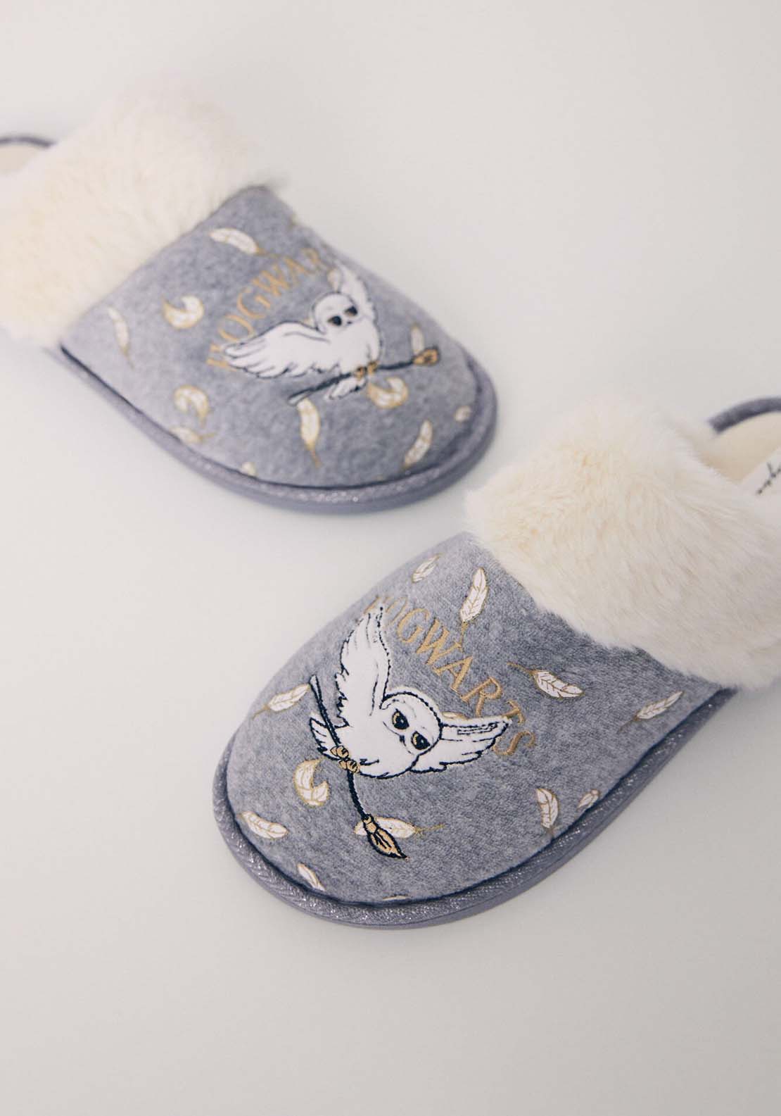 Womens Secret Hogwarts grey slippers - Grey 2 Shaws Department Stores