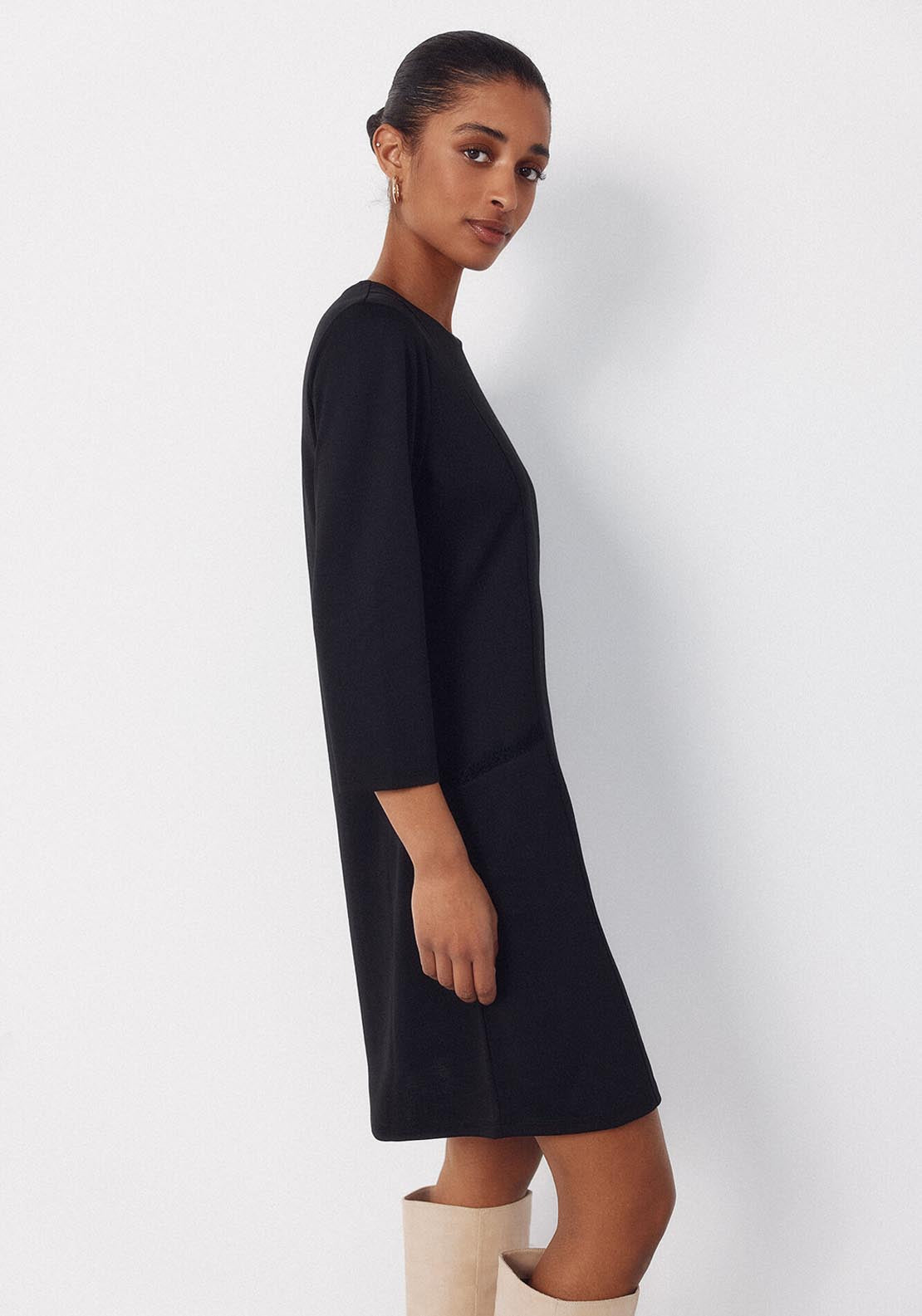 Short Tweed Dress - Black