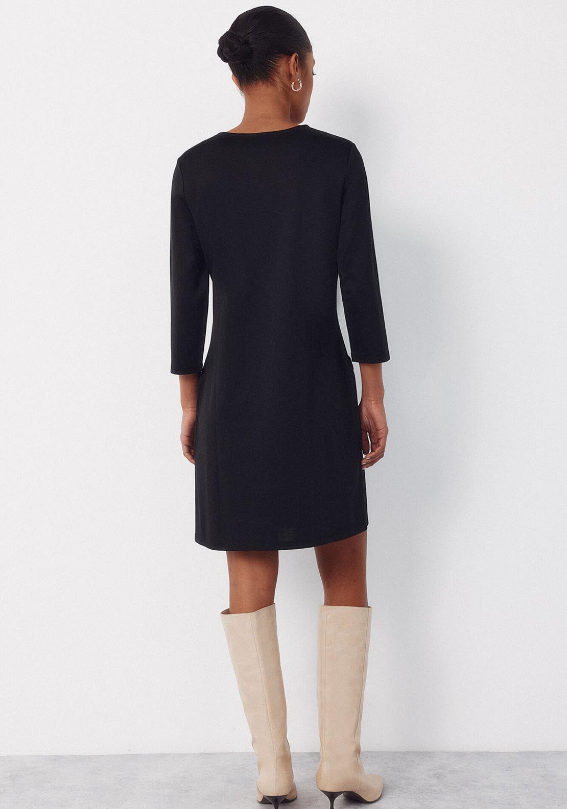 Short Tweed Dress - Black