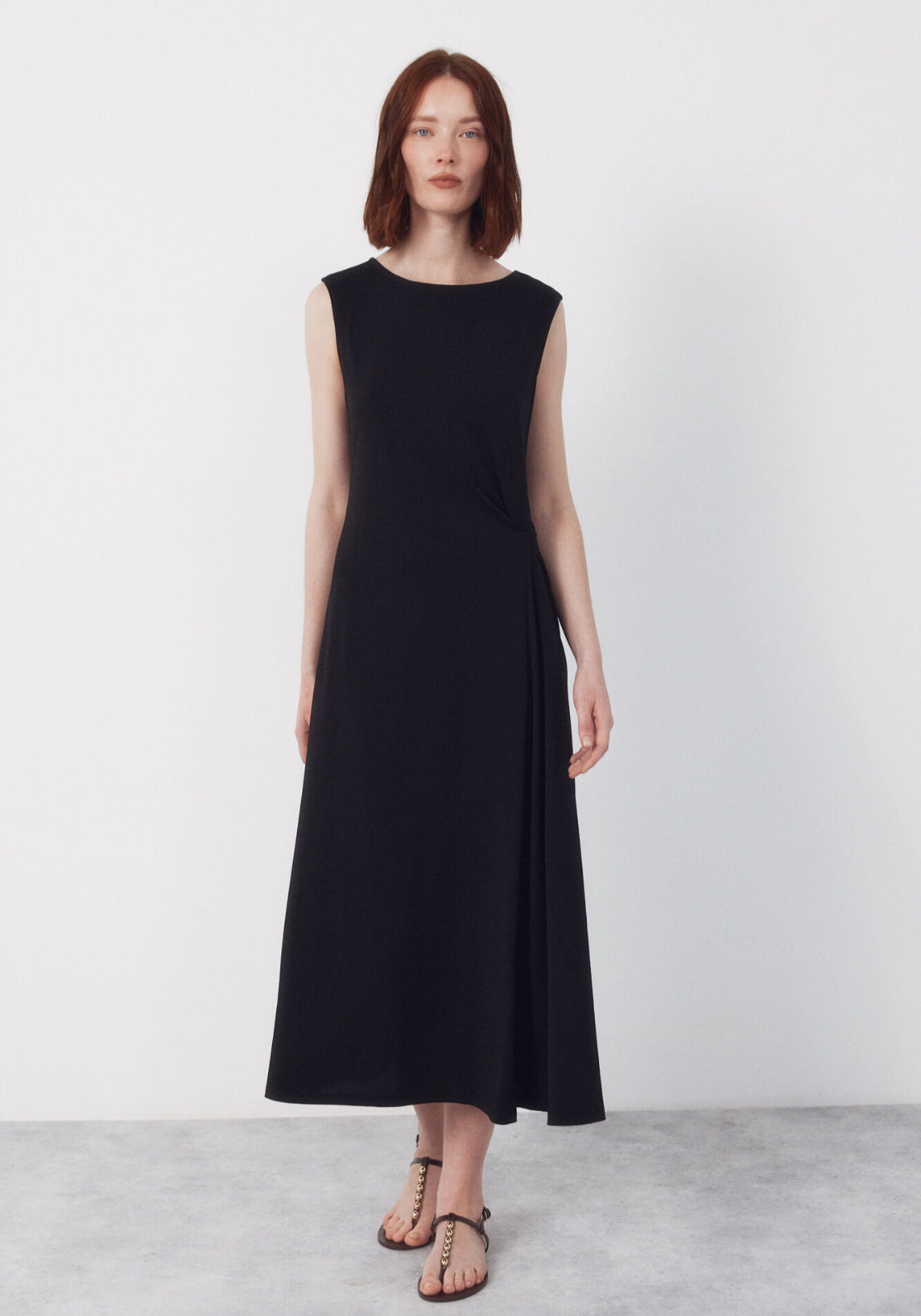 Side Knot Dress - Black