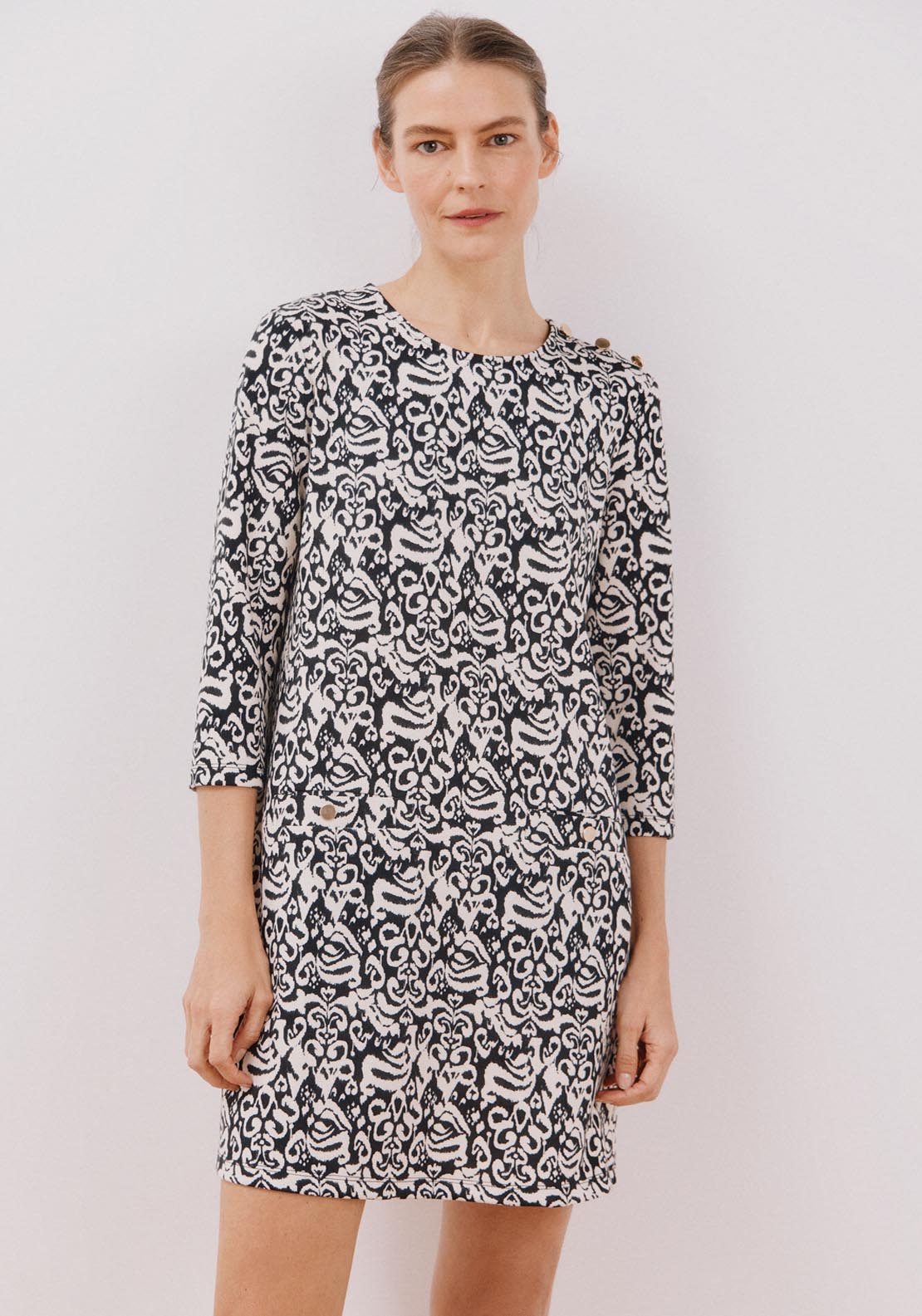 Cortefiel Short Stretch Dress - Multicolor 1 Shaws Department Stores