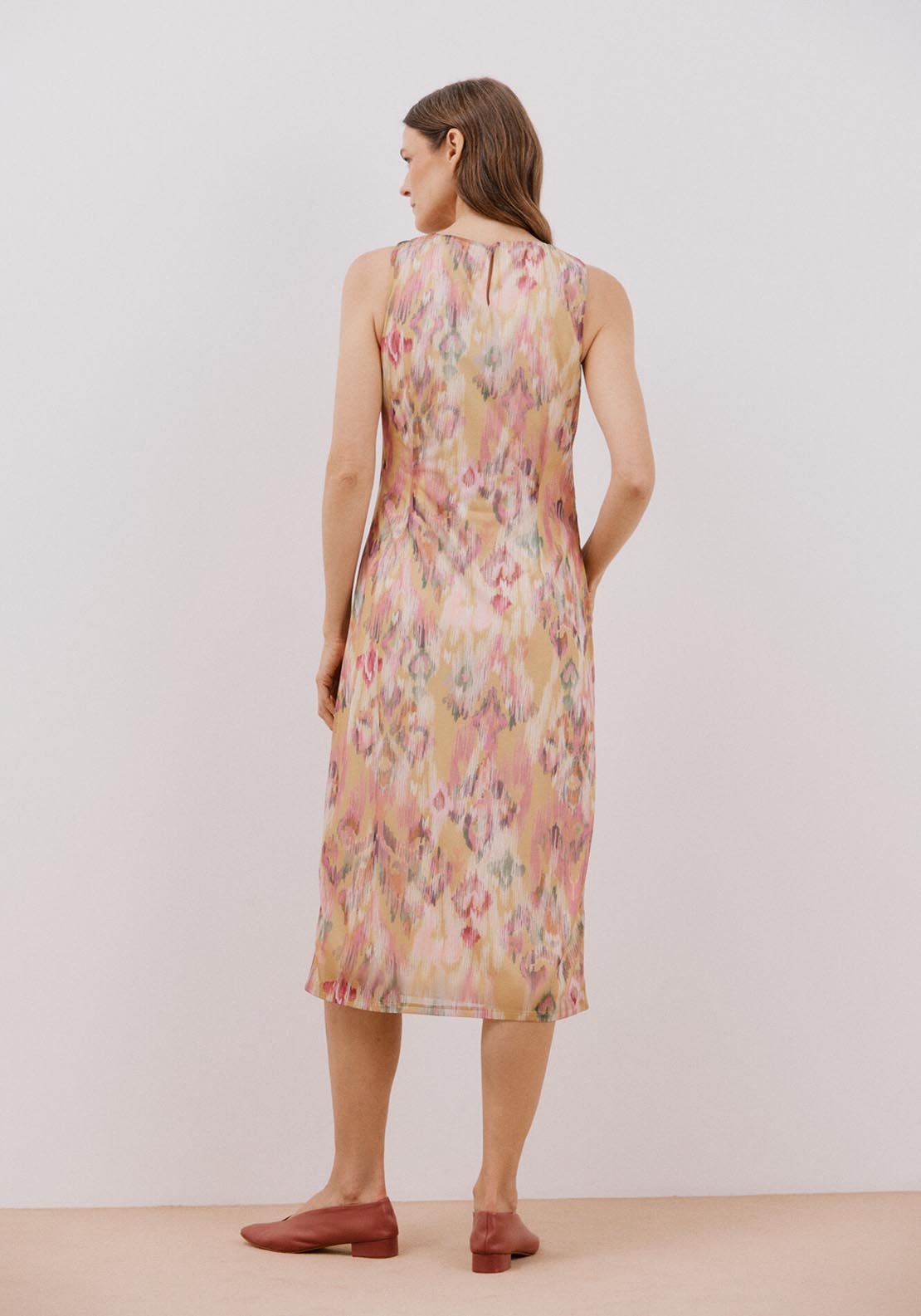 Cortefiel Printed Draped Dress - Multicoloured 5 Shaws Department Stores