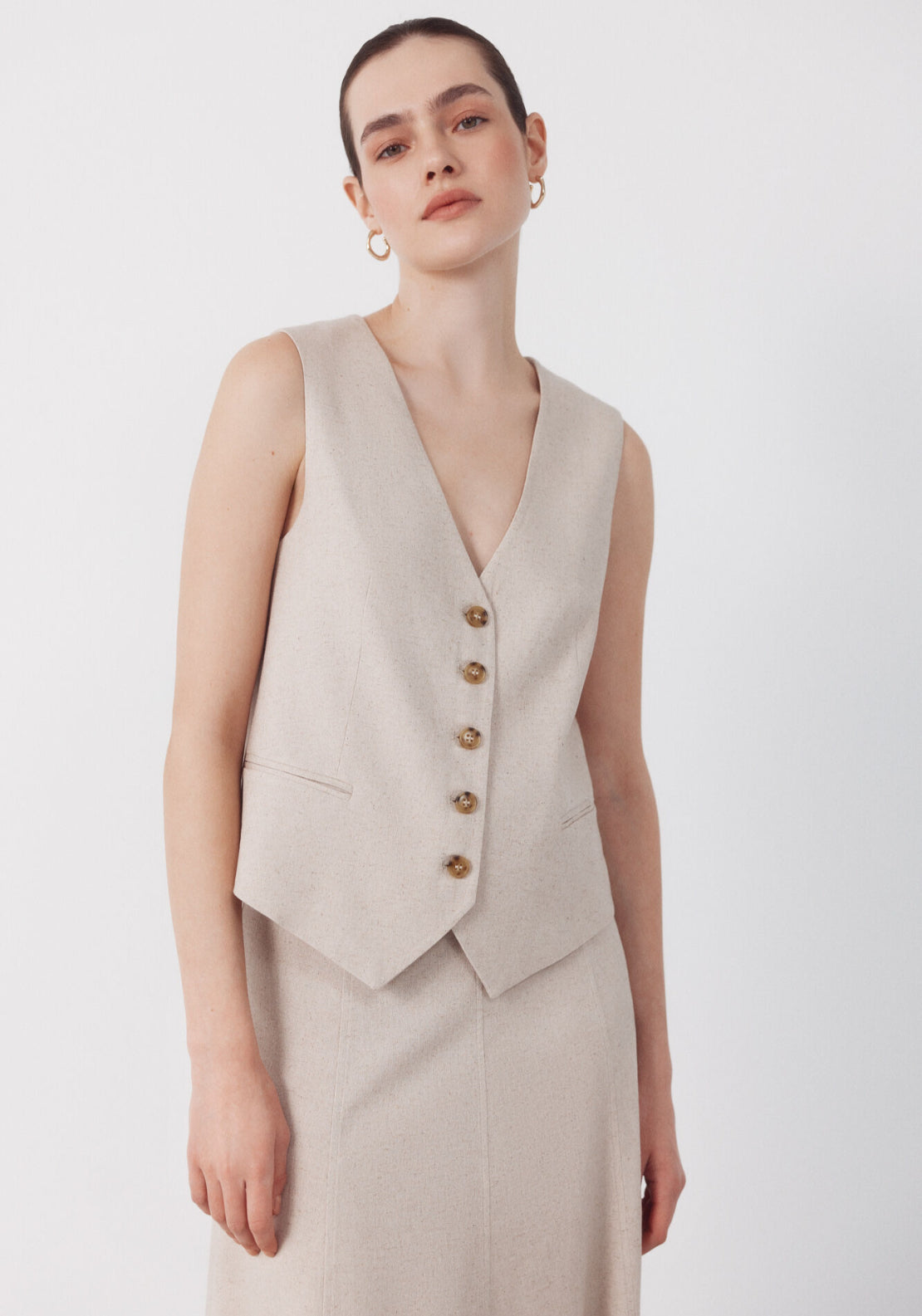 Tailored Waistcoat - Sand