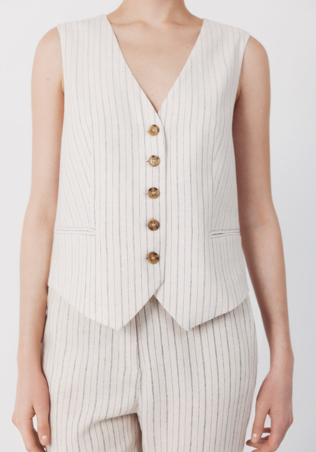 Tailored Waistcoat - White Print