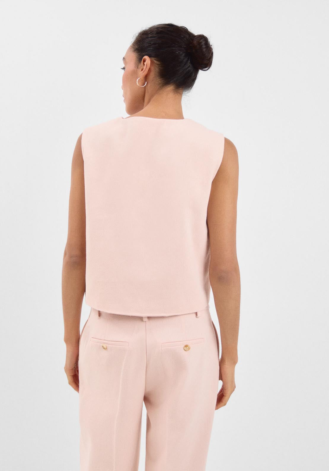 Cortefiel Dress Vest - Pink 5 Shaws Department Stores