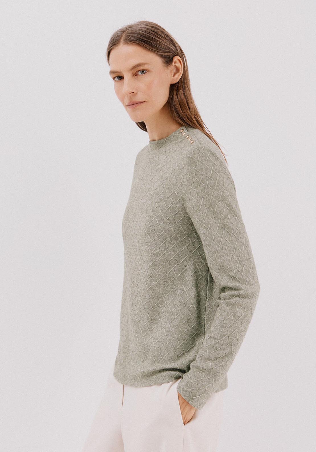 Rhombus Structure Top - Green